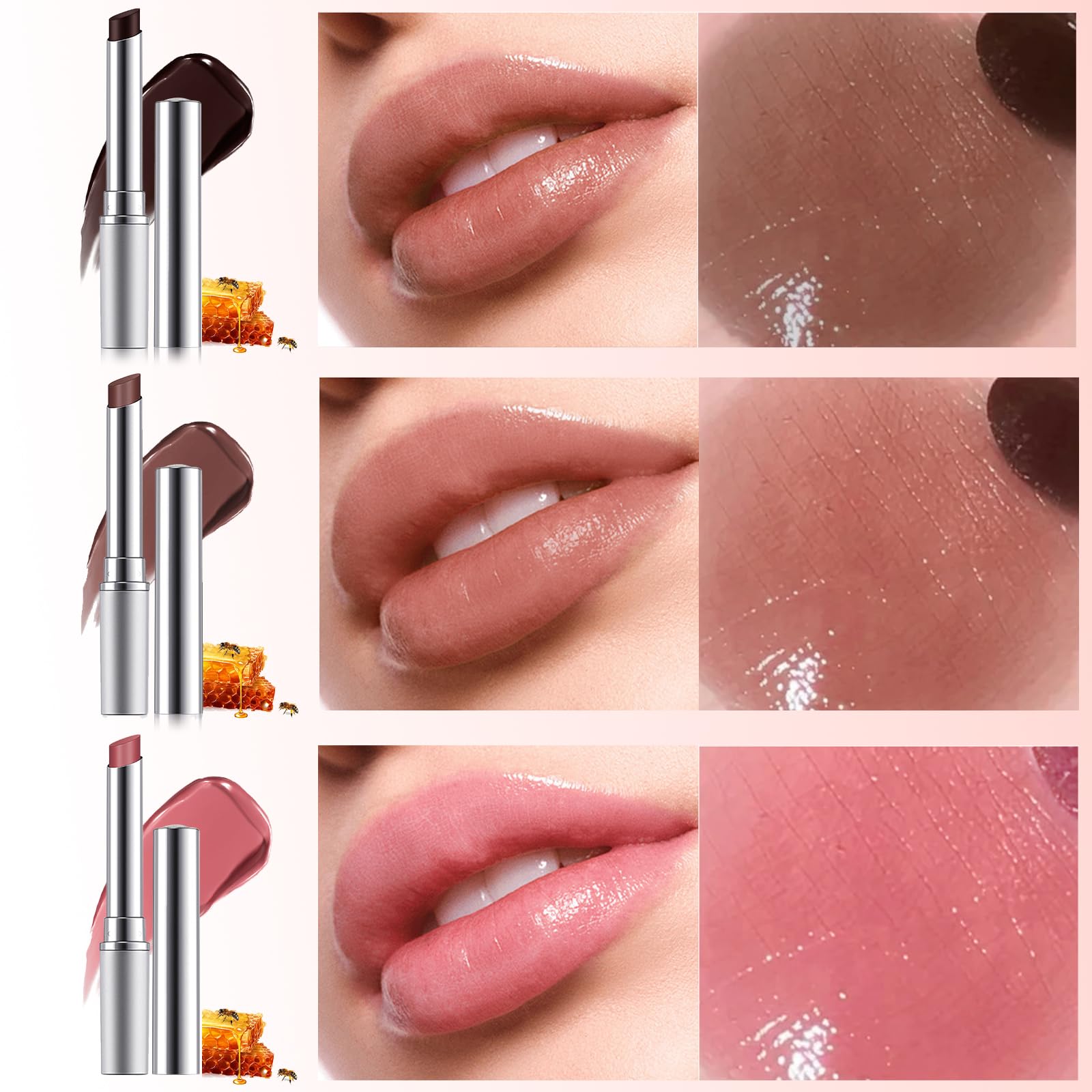 Erinde 2PCS Honey Lipstick Tinted Lip Balm - Hydrating Natural Glossy Lip Balm, Sheer Lightweight Color, Moisturizing Lipstick Makeup Lip Care Balm with a Hint of Natural Black Cherry Tint Erinde buy supplements canada
