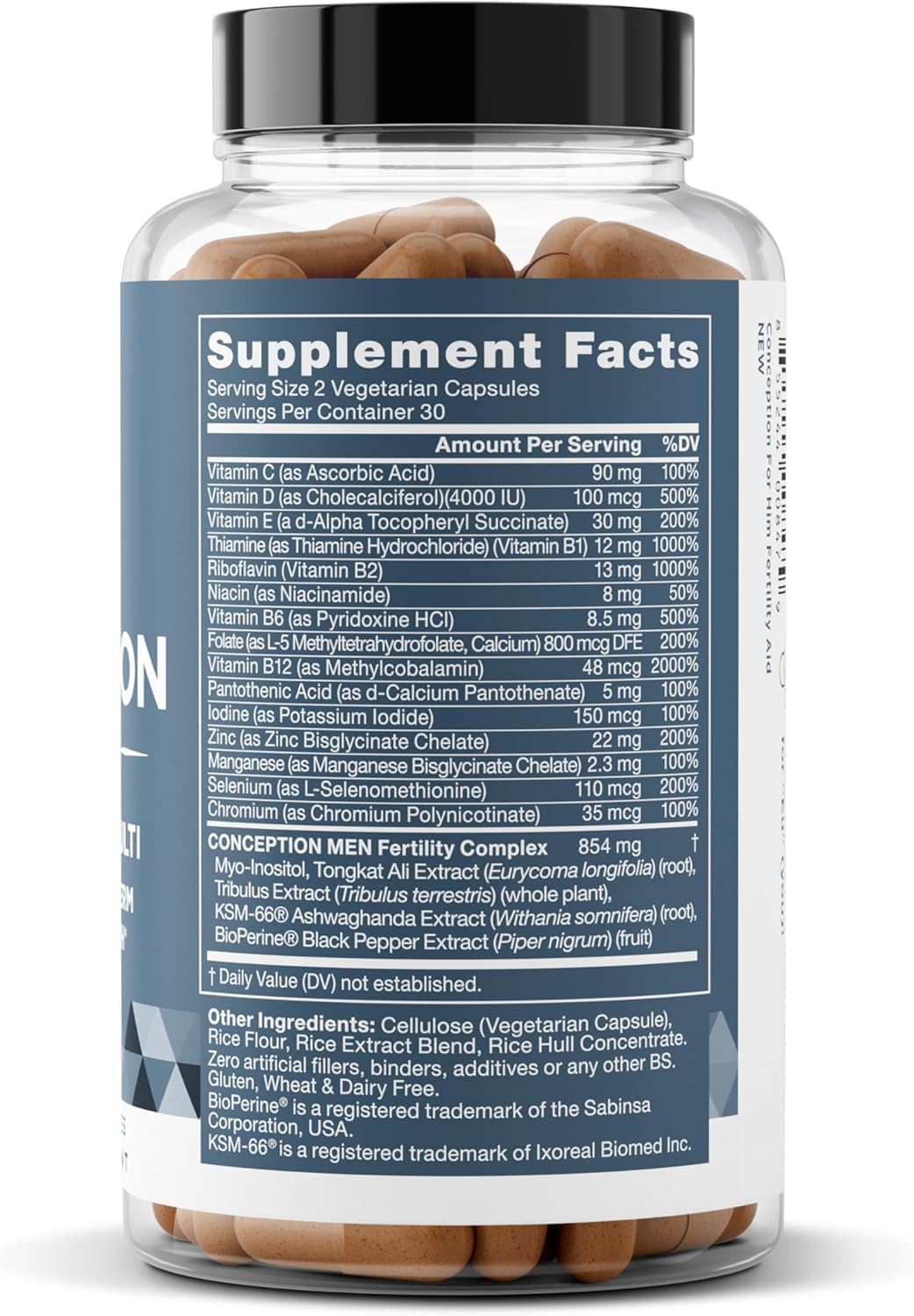Eu Natural Conception for Him - Male Fertility Supplements with Ashwagandha, Folate & Zinc - Sperm Count, Motility & Strength Support Eu Natural buy supplements canada
