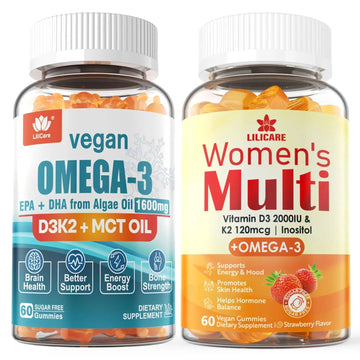 LILICARE Womens Multivitamin Gummies Vegan Omega3 Gummies 1280mg LILICARE buy supplements canada