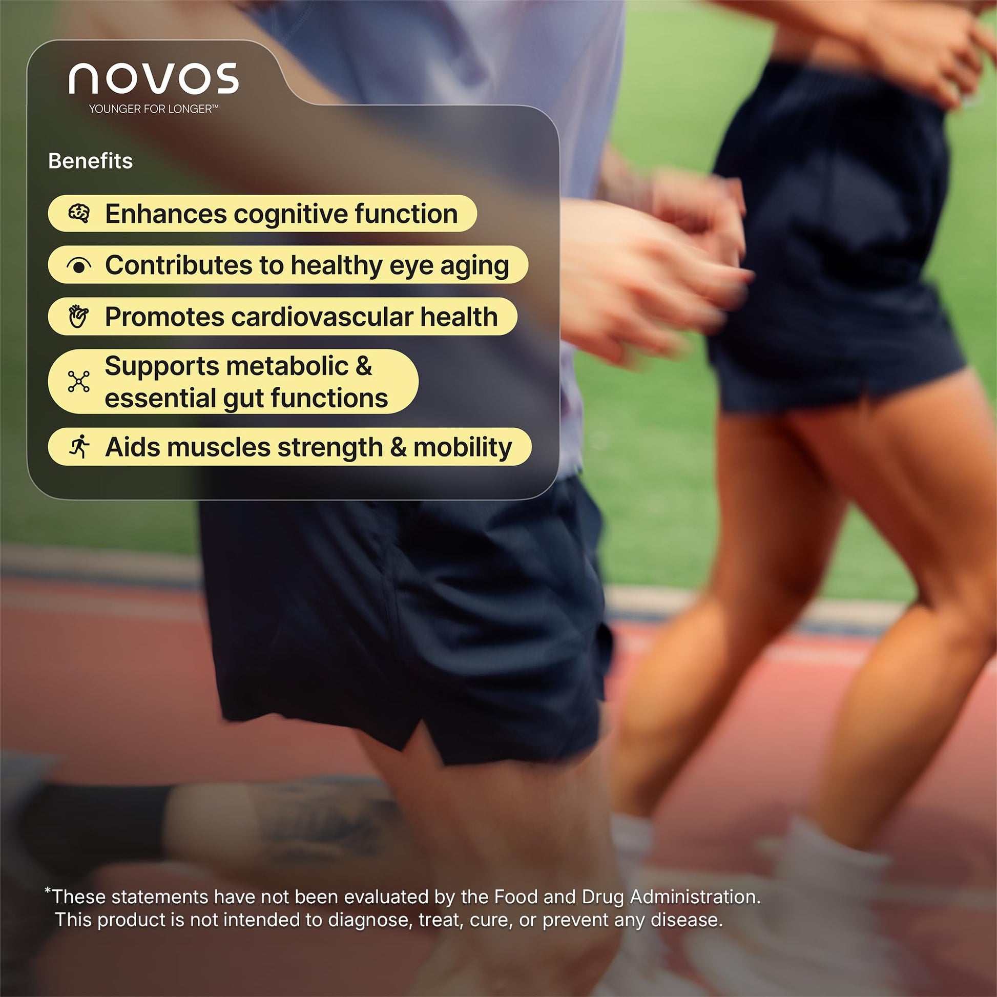 Novos Core Clinical Longevity Mix | Anti-Aging Supplement Drink Mix for Men & Women | Magnesium, L-Theanine, Fisetin and More | Supports Energy, Mood, Sleep & Cognition | Orange Flavor (30 Servings) Novos buy supplements canada