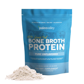 Paleovalley 100% Grass Fed Beef Bone Broth Protein Powder - Rich in Collagen Peptides Paleovalley buy supplements canada