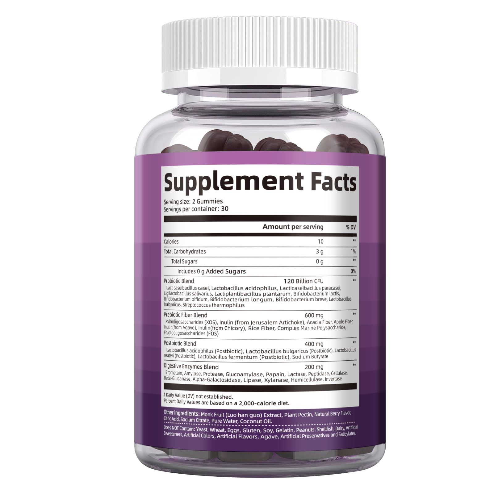Migcopat Pre Post Probiotics Gummies, 5 in 1 Probiotic Prebiotic Postbiotic Digestive Enzymes with Fiber, 120 Billion CFU Probiotics Complete Gut Support, Sugar Free, Vegan, BlackBerry Flavor, 60 Cts Migcopat buy supplements canada