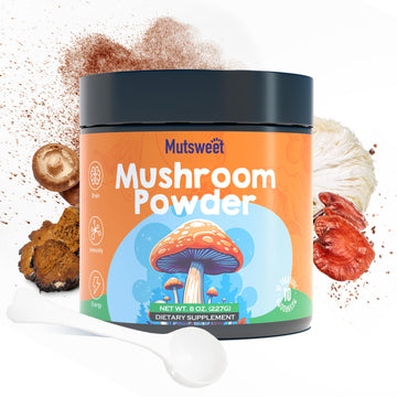 Mushroom Powder Blend (75 Servings), Ten Mushroom Supplement with Lions Mane Mutsweet buy supplements canada