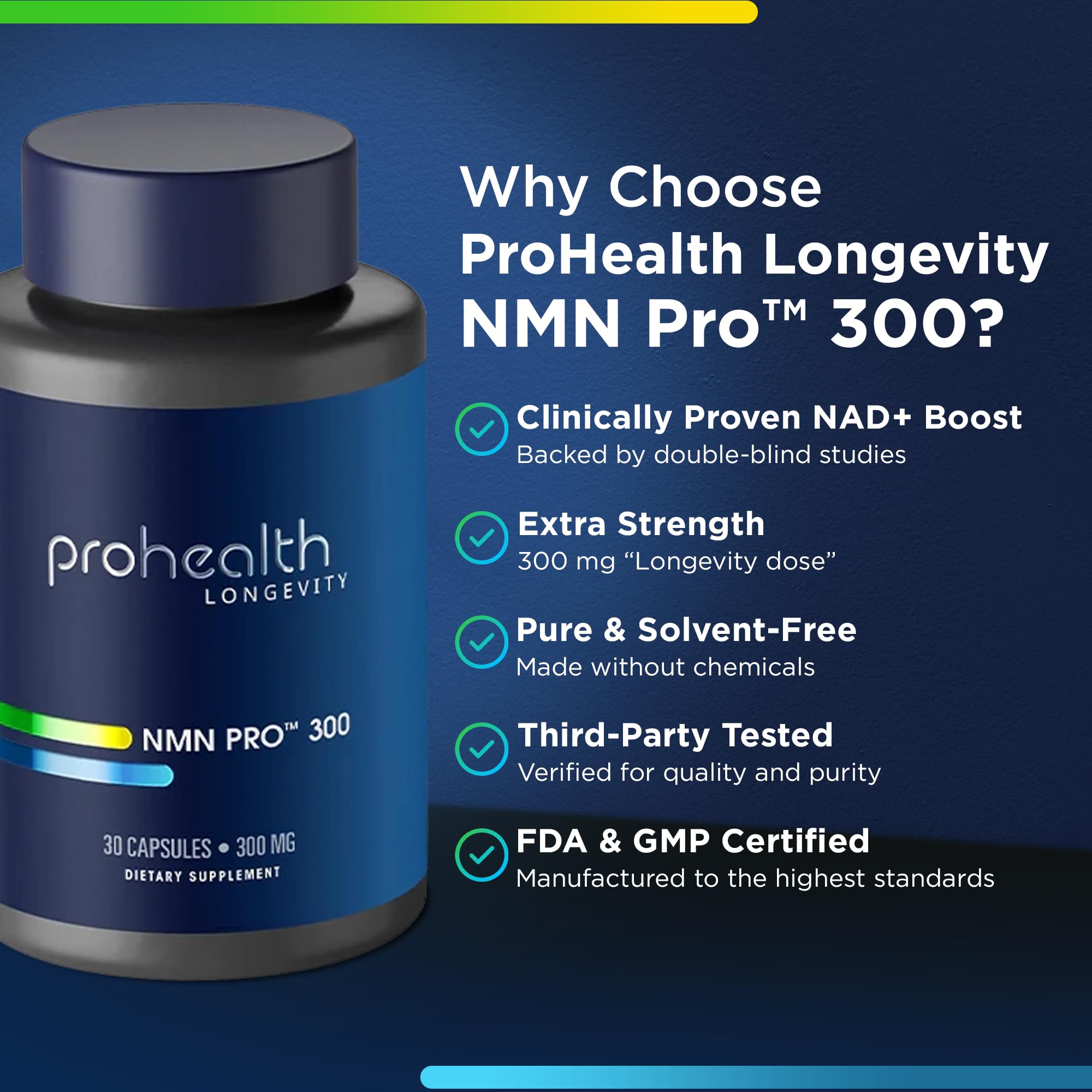 ProHealth NMN Pro 300 (30 Capsules) Clinically Studied Uthever® NMN. NAD+ Precursor for Cellular Energy, Mitochondrial Support & Healthy Aging. USA Manufactured, Triple Lab-Tested ProHealth buy supplements canada