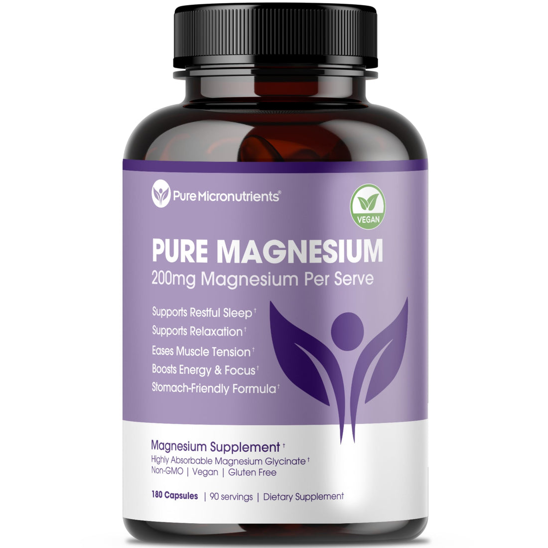 Pure Magnesium Glycinate Supplement – Highly Absorbable Chelated Magnesium to Support Sleep, Muscle & Nerve Health, Energy, Relaxation & Bone Health Pure Micronutrients buy supplements canada