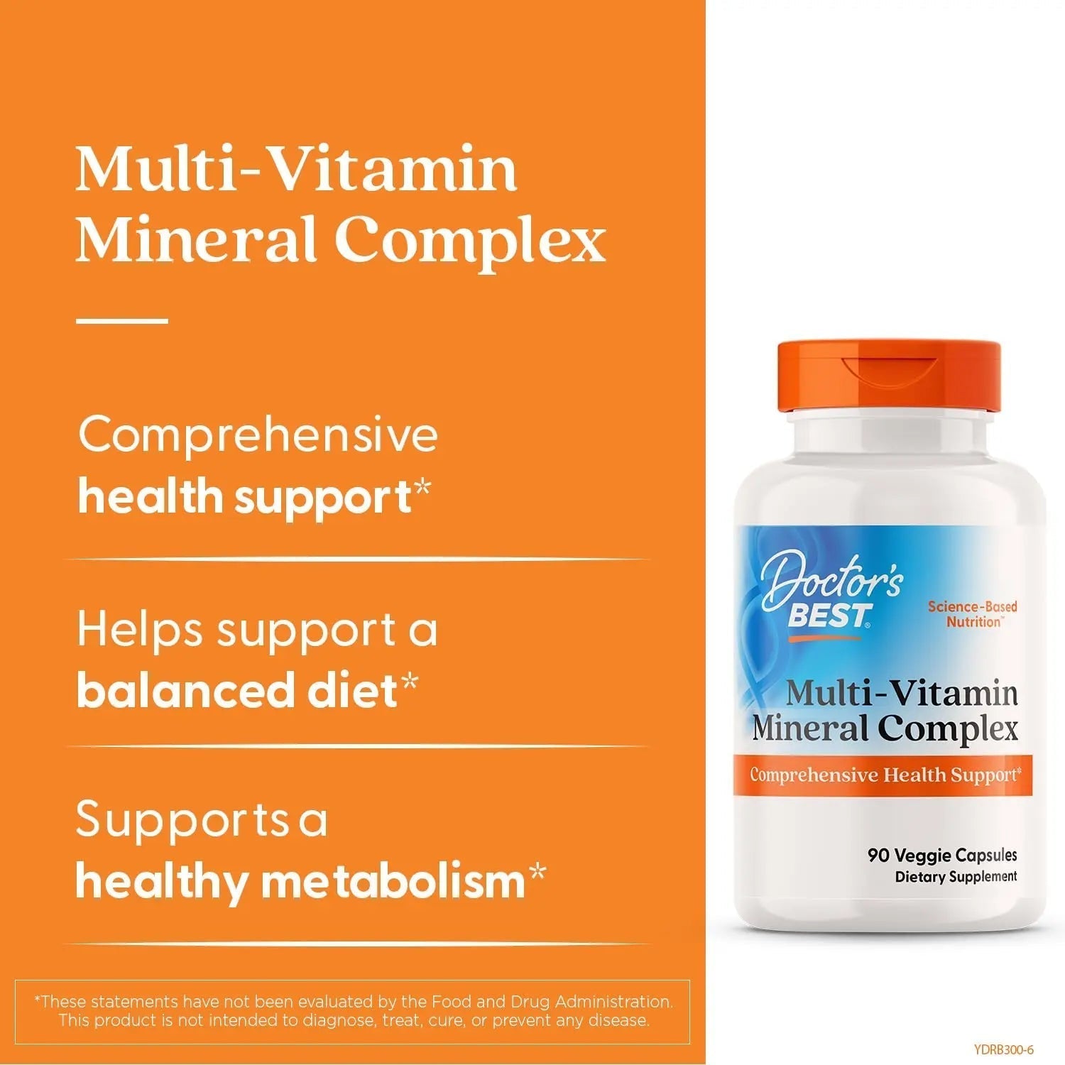 Doctors Best Multi-Vitamin Mineral Complex, Comprehensive Health Support, Non-GMO, Gluten Free, Vegan 90 Veggie Capsules Doctor's BEST buy supplements canada