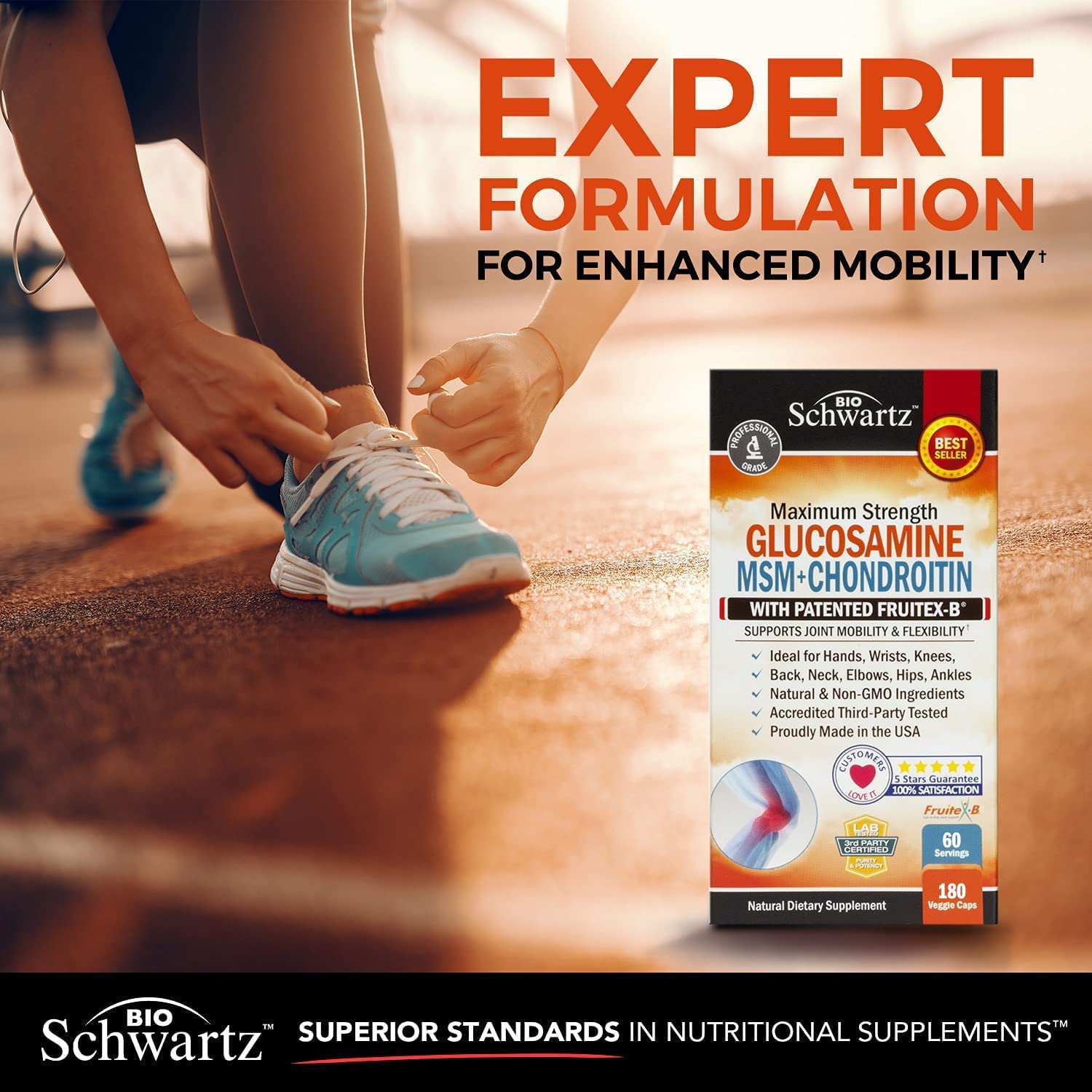 Glucosamine Chondroitin MSM 2110mg - Joint Support Supplement with Turmeric BioSchwartz buy supplements canada