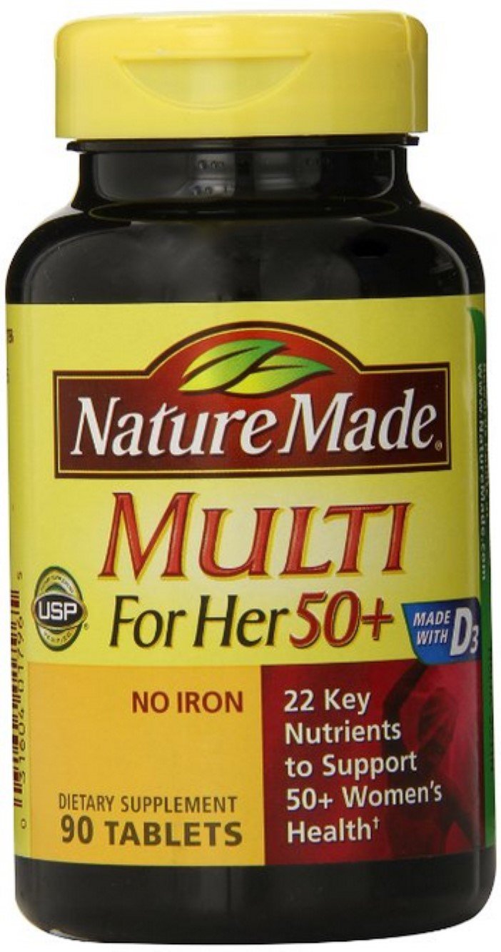 Nature Made Multi for Her 50+ Vitamin/Mineral Tablets 90 ea (Pack of 5) Nature Made buy supplements canada