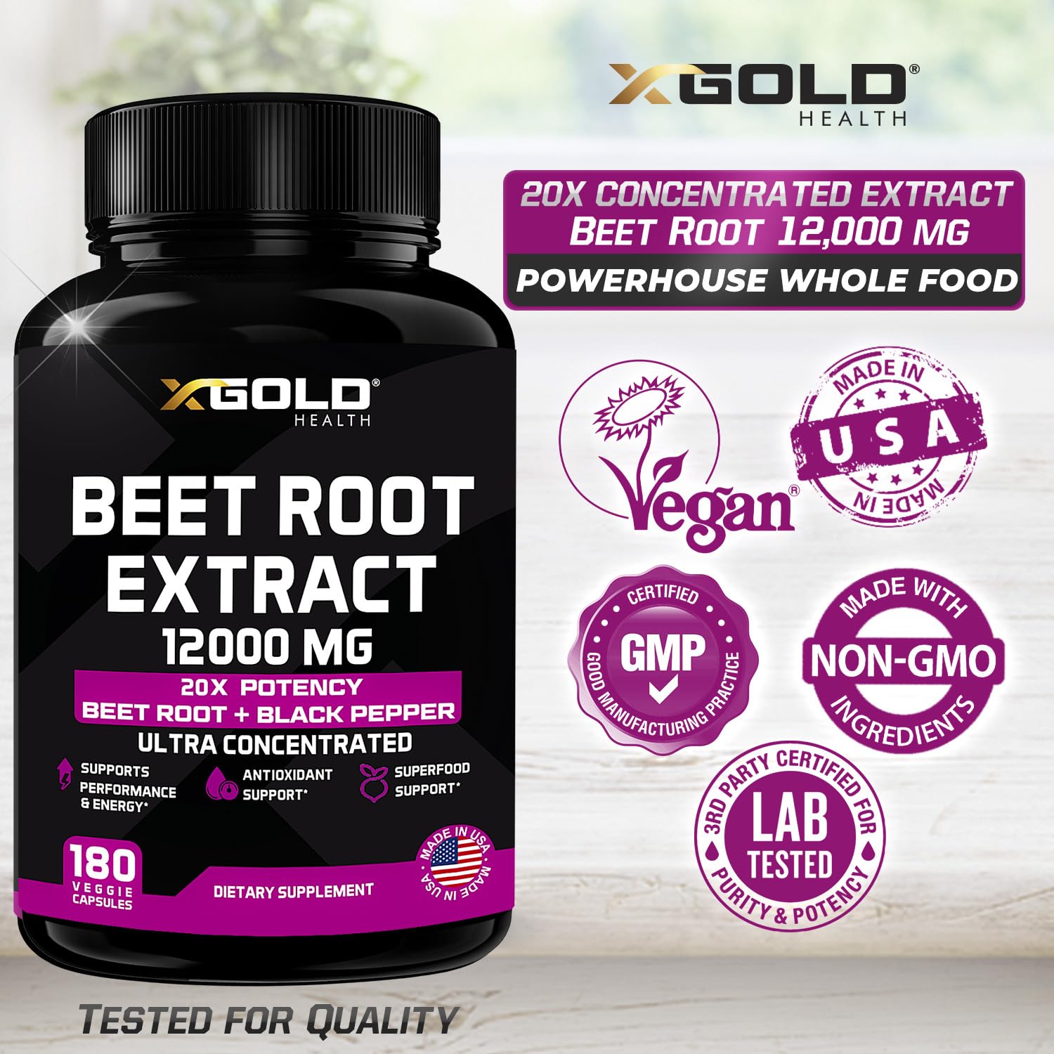 Beet Root Extract Capsules - 12000mg 20x Concentrated Beet Root Capsules Supplement X Gold Health buy supplements canada
