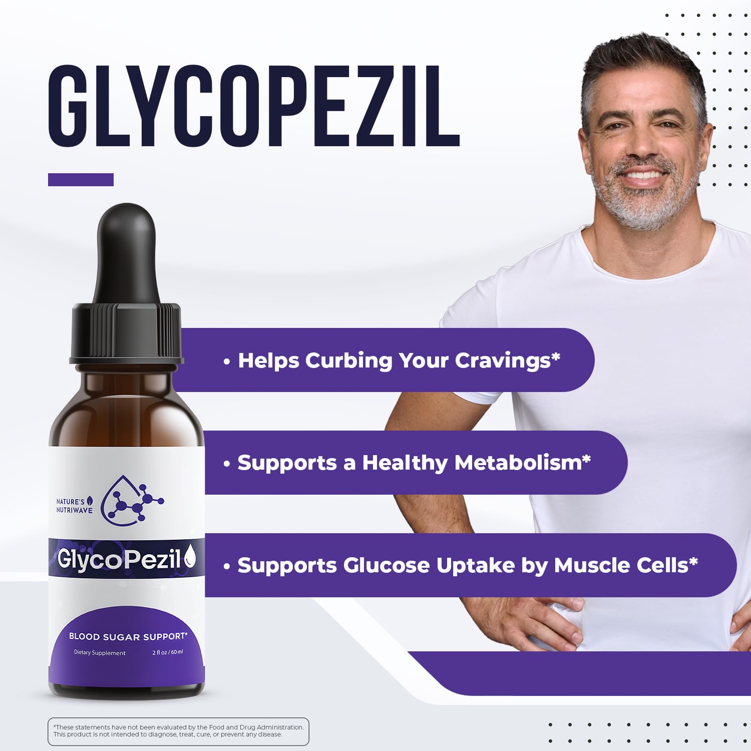 GlycoPezil – Daily Liquid Botanical Supplement with Chromium, Maca Root, Ginseng & Plant Extracts – Clean, Stimulant-Free Formula – GMP-Certifed, Non-GMO, Made in USA - 2 fl oz, 1 Month Supply Nature’s NutriWave buy supplements canada