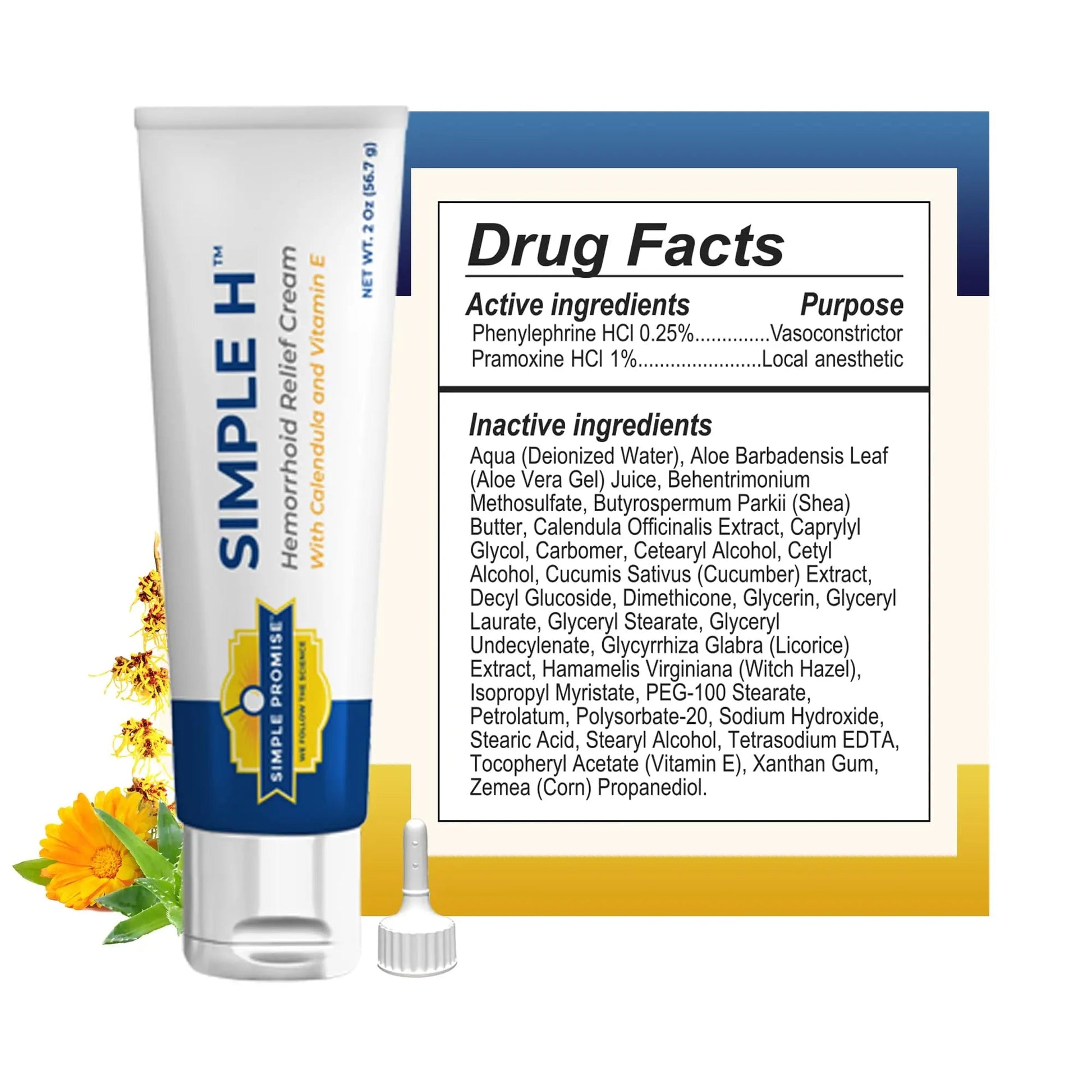 Simple Promise – Simple H Hemorrhoid Cream – Gentle Fast-Absorbing Formula with 28 Potent Ingredients & Enhanced Delivery System – Paraben-Free, Promotes Comfort & Relief, 2 oz Simple Promise buy supplements canada