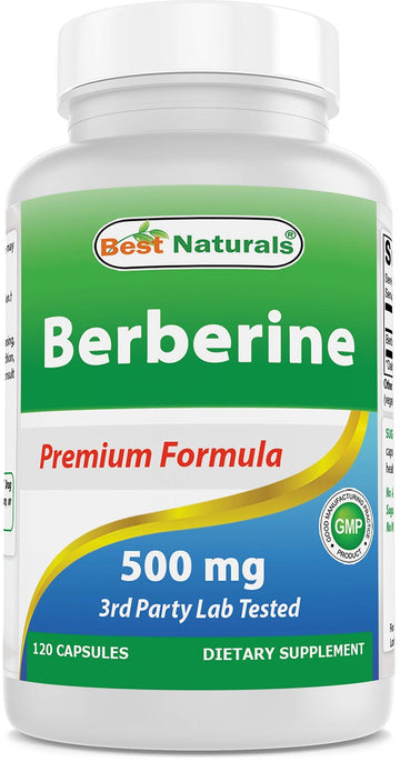 Best Naturals Berberine 500mg 120 Capsules - Supports Immune Function, Cardiovascular Best Naturals buy supplements canada