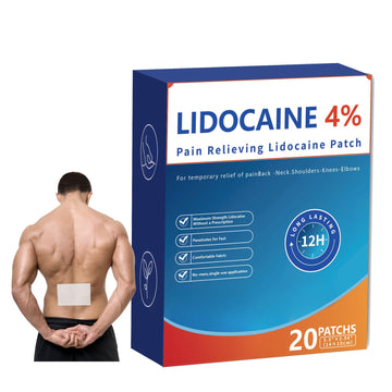 AROSLU Pain Relief Patches Lidocaine 4% ICY Patch Relieving Patch-12 Hour Acting Pain Patches-Muscle and Joint Pain Relief |Targets Neck,Back,Shoulders Pain relief-20patches AROSLU buy supplements canada