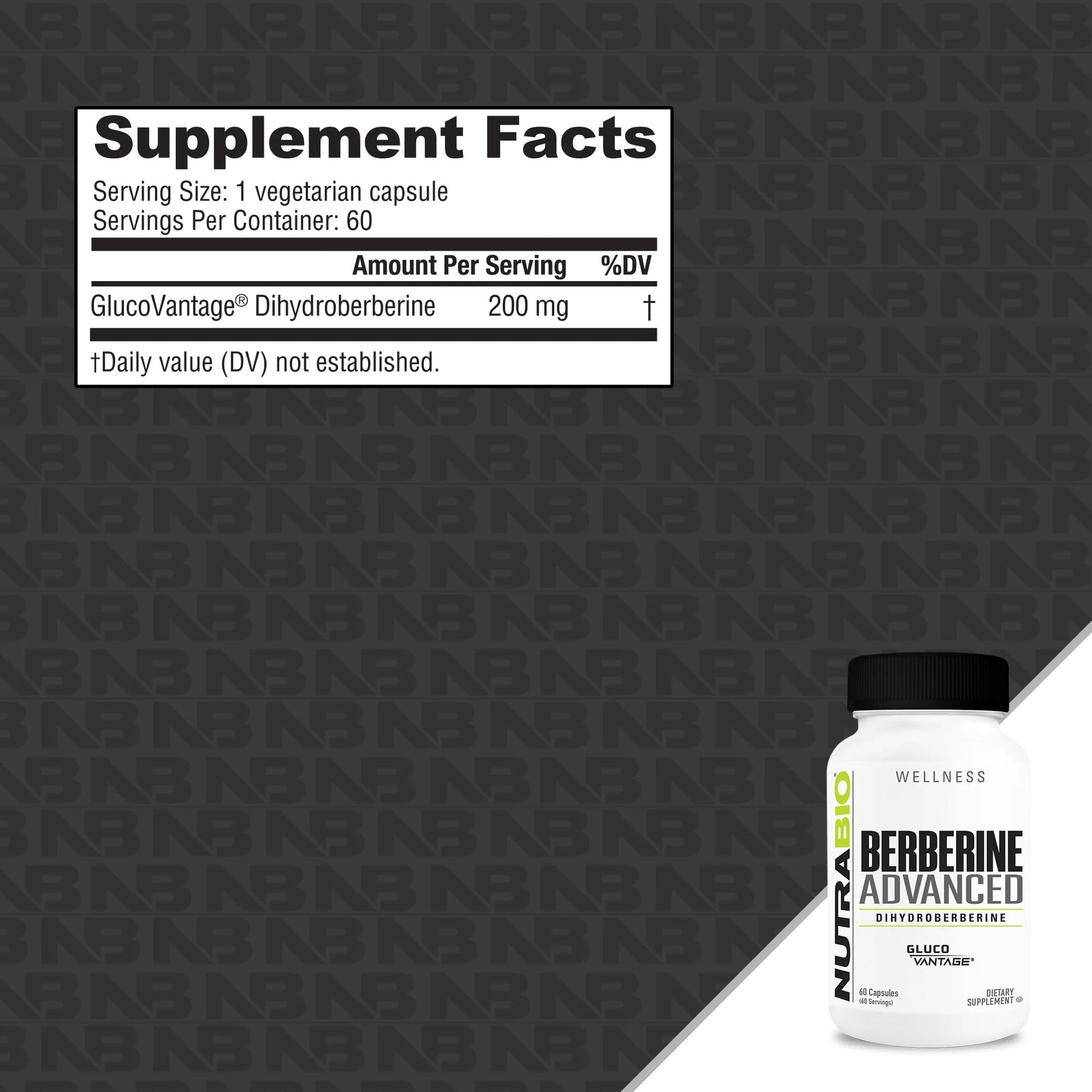 NutraBio Berberine Advanced Supplement (Dihydroberberine), 200 mg - Provides Advanced Absorption Carbohydrate Tolerance Support, 60 Caps NutraBio buy supplements canada