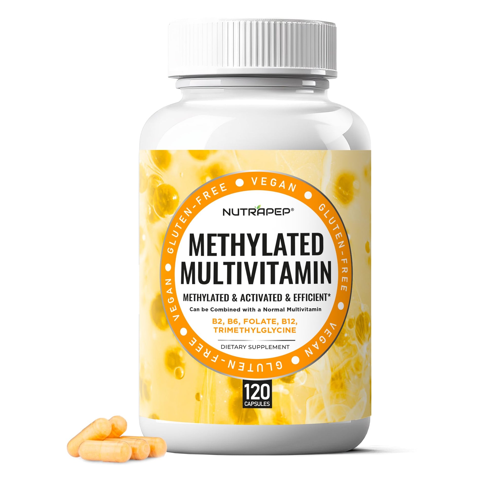 NutraPep Methylated Multivitamin for Men Women - 5-MTHF Riboflavin Vitamin B2 B6 B12 B Complex Trimethylglycine Methyl Folate L Methylfolate Capsules Supplement NutraPep buy supplements canada