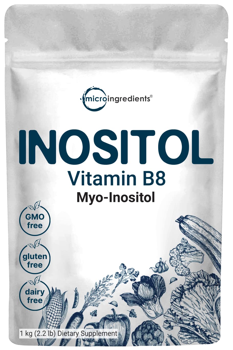 Pure Inositol Powder, Myo-Inositol B8 Powder, 1KG (2.2 Pounds), Strongly Supports Liver Micro Ingredients buy supplements canada