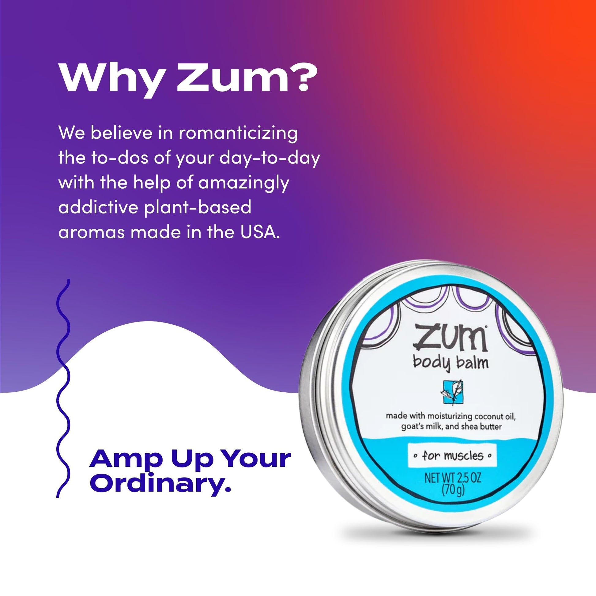 Zum Indigo Wild Body Balm for Muscles - Body Moisturizer for Women & Men - After Workout Muscle Recovery - Includes Goat's Milk, Shea Butter & Menthol - 2.5 oz Zum buy supplements canada