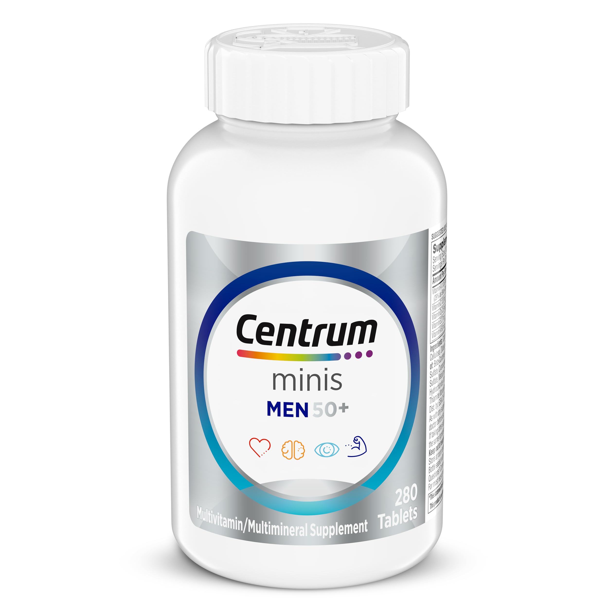 Centrum Minis Silver Multivitamin for Men 50 Plus, Multivitamin/Multimineral Supplement, Vitamin D3, B-Vitamins and Zinc, Non-GMO Ingredients, Supports Memory Centrum buy supplements canada
