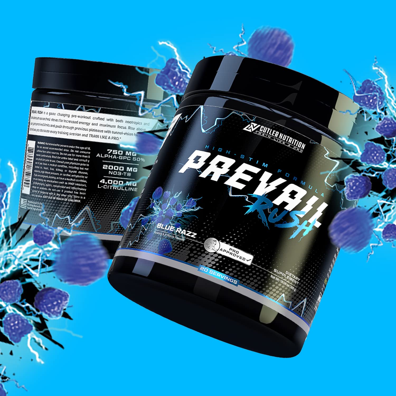 Cutler Nutrition High Stim Pre Workout Powder Prevail Rush Preworkout for Men & Women Cutler Nutrition buy supplements canada