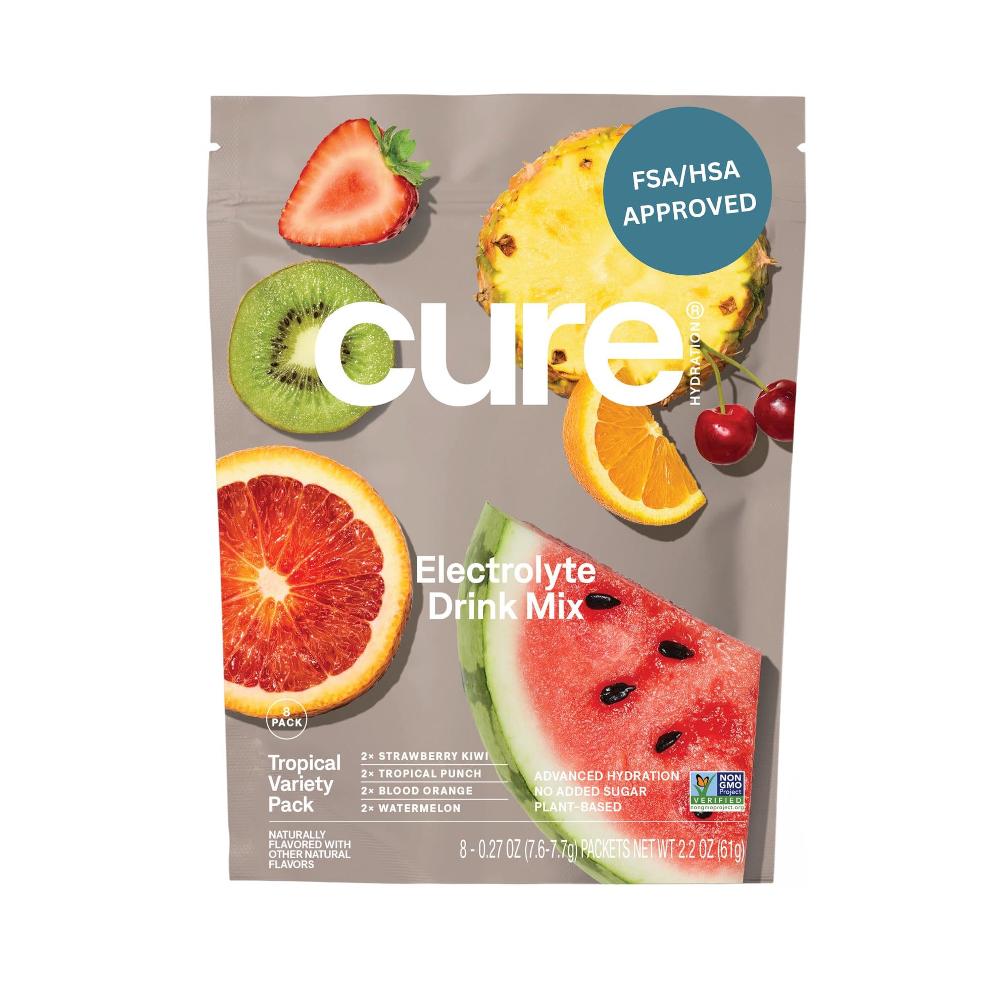 Cure Hydration | Plant-Based Electrolyte Drink Mix | No Added Sugar | FSA-HSA | Dehydration Relief Powder Made with Coconut Water | Non-GMO | Vegan Cure Hydration buy supplements canada