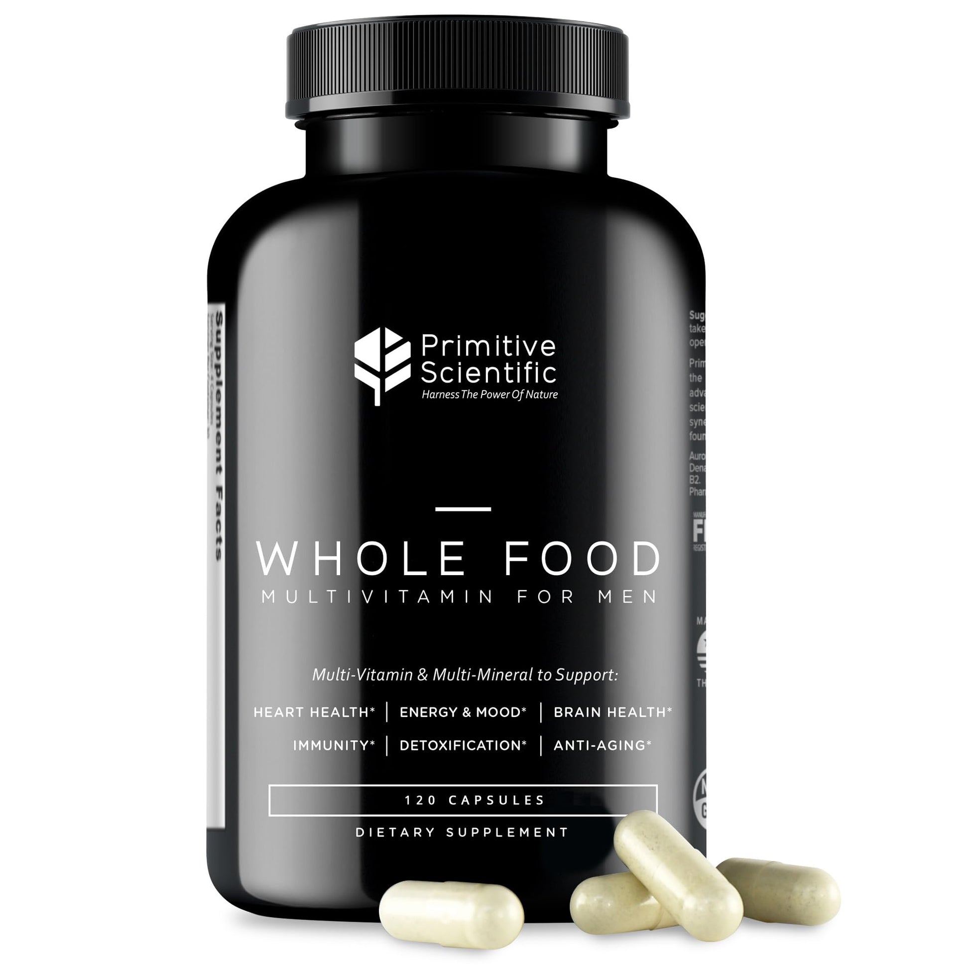 Primitive Scientific Whole Food Natural Multivitamin and Mineral Capsules for Men - All-Day Energy, Inner Zen, and Stronger You (120 Capsules) Primitive Scientific buy supplements canada