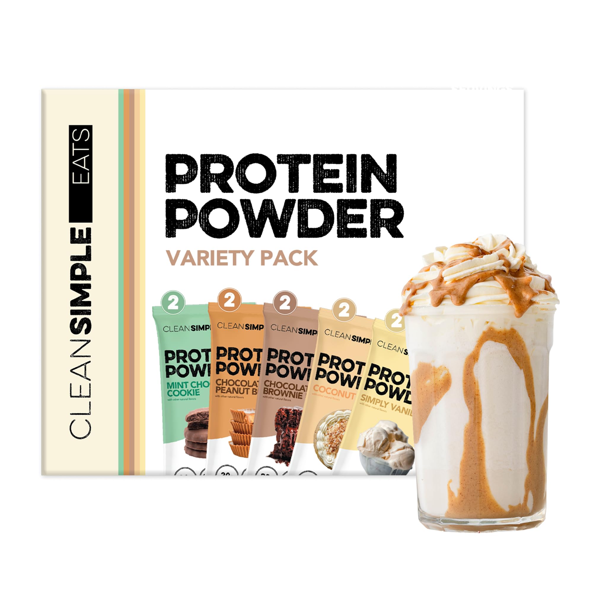 Clean Simple Eats Whey Protein Powder, Variety Pack, Naturally Sweetened Flavors, 100% Grass Fed Protein Powder with Digestive Enzymes & No Artificial Ingredients Clean Simple Eats buy supplements canada
