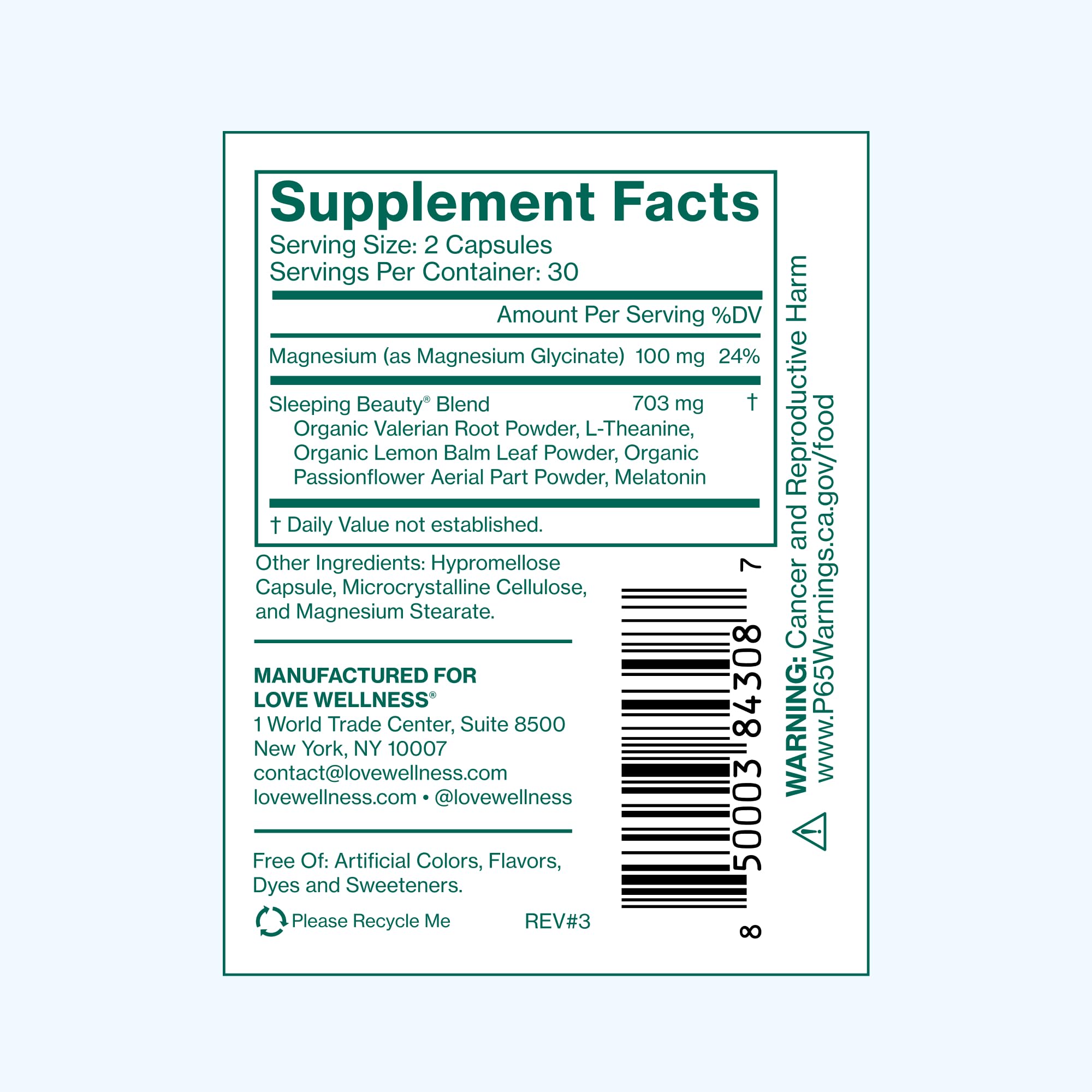 Love Wellness Sleeping Beauty | Sleep Support with Melatonin, Magnesium & L-Theanine | Promotes Restful Sleep, Relaxation & Calmness | Organic Valerian Root Powder & Lemon Balm | 60 Count Love Wellness buy supplements canada