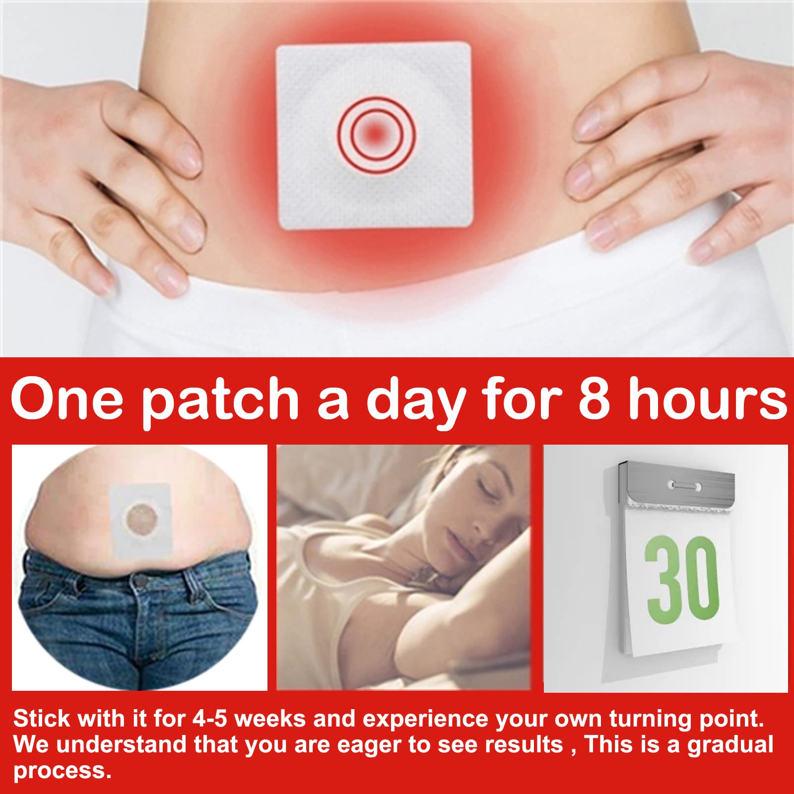 Bubchen Mugwort Belly Patch,30Pcs Natural Wormwood Essence and 30Pcs Belly Sticker BURWSEKK buy supplements canada