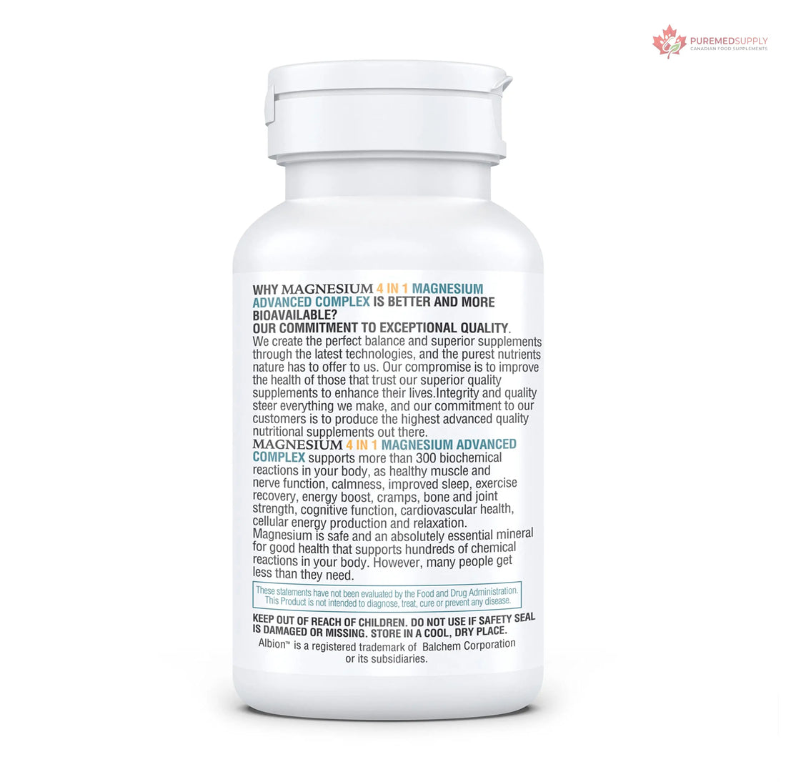Kappa Nutrition Magnesium 4-in-1, 280mg Elemental Magnesium (Bisglycinate, Malate) + Zinc & Vitamin D3, Brain, Sleep, Energy, Muscle, Immune Support, 120 Vegan Capsules. KAPPA NUTRITION buy supplements canada