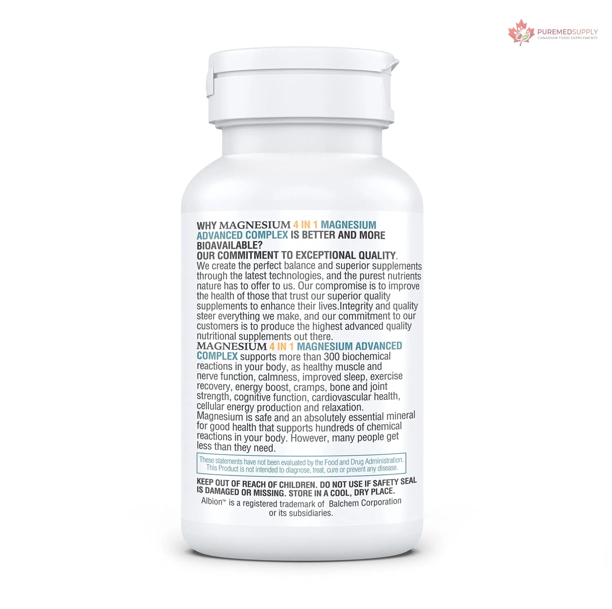 Kappa Nutrition Magnesium 4-in-1, 280mg Elemental Magnesium (Bisglycinate, Malate) + Zinc & Vitamin D3, Brain, Sleep, Energy, Muscle, Immune Support, 120 Vegan Capsules. KAPPA NUTRITION buy supplements canada