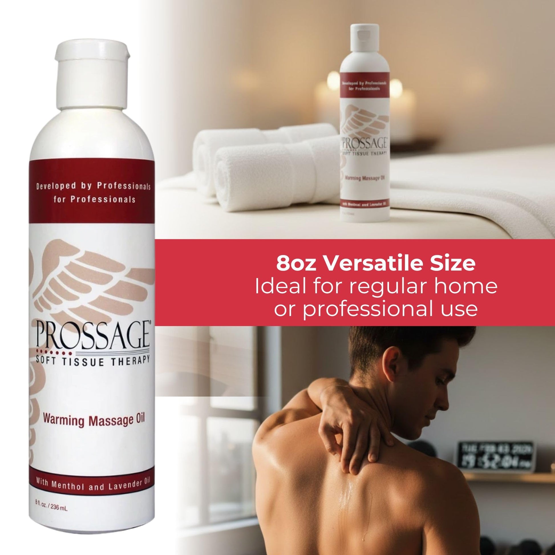 Prossage Heat Warming Relief Massage Oil for Therapuetic Massages, Deep Tissue Massages, and Aromatherapy, Topical Reliever, 8 Ounce Bottle THERABAND buy supplements canada