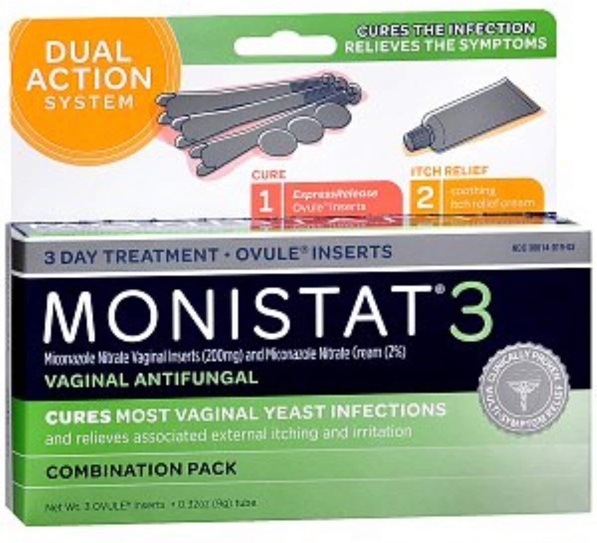 MONISTAT 3 CURE/ITCH RLF OVULE 2pack Monistat buy supplements canada
