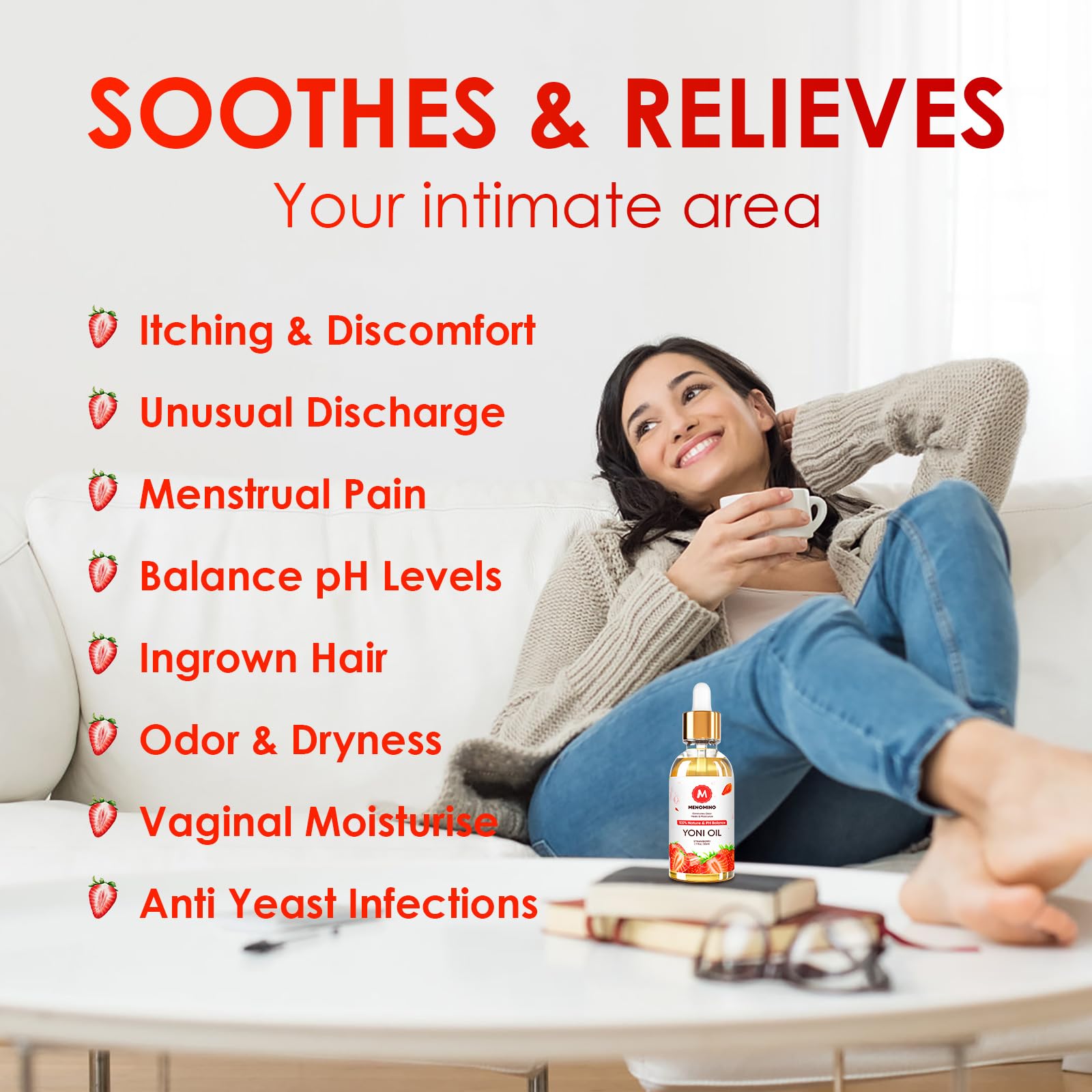 2 Pack Yoni Oil Feminine Oil for Women pH Balance - Feminine Deodorant - Vaginal Moisturizer - Eliminates Odor MENOMINO buy supplements canada