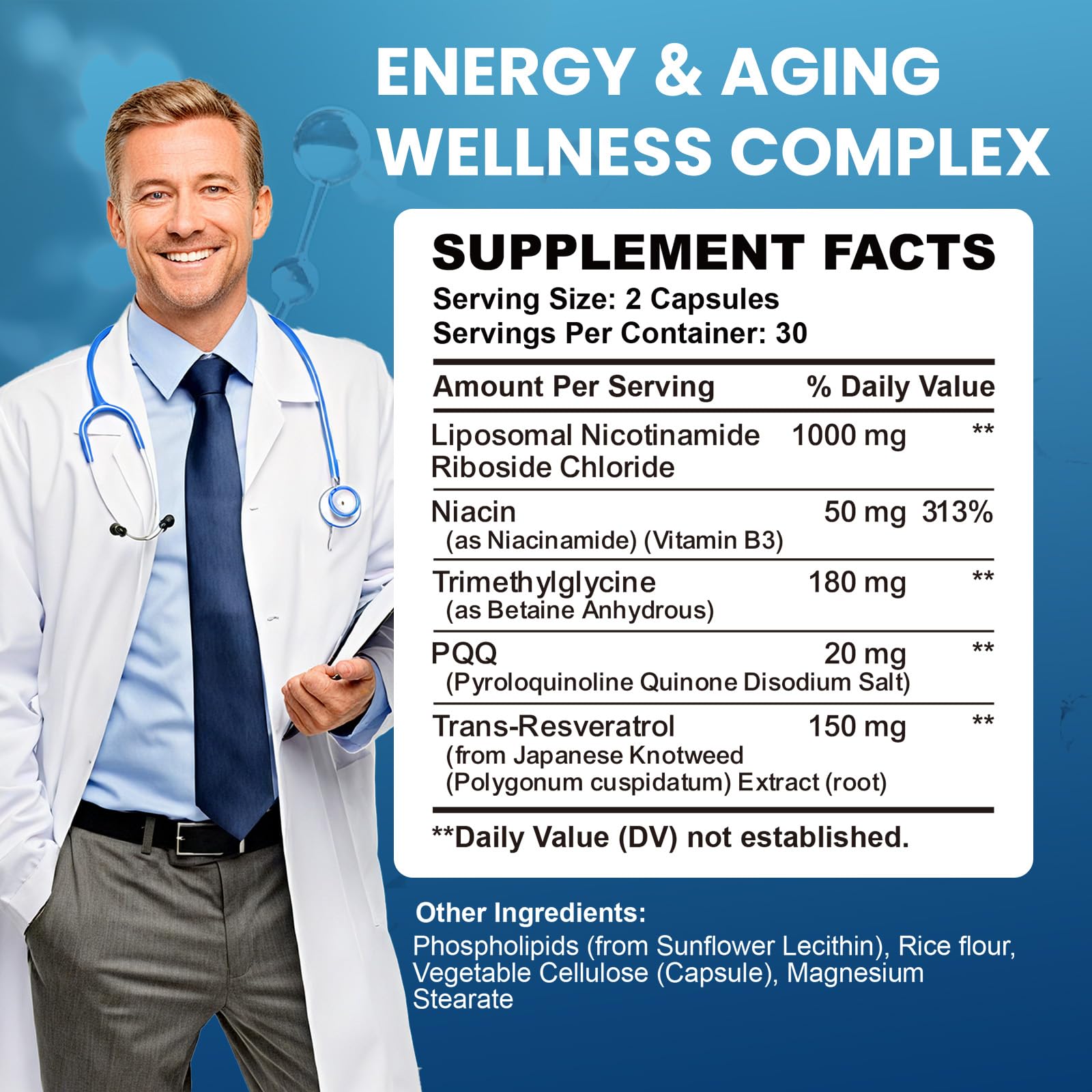 CNCHEF Liposomal NAD Supplement -1000mg, NAD Resveratrol Supplement for Women & Men with Nicotinamide Riboside, Resveratrol, PQQ & TMG, NAD Plus Boosts NAD+ Levels, Anti-Aging & Brain, 60 Capsules CNCHEF buy supplements canada