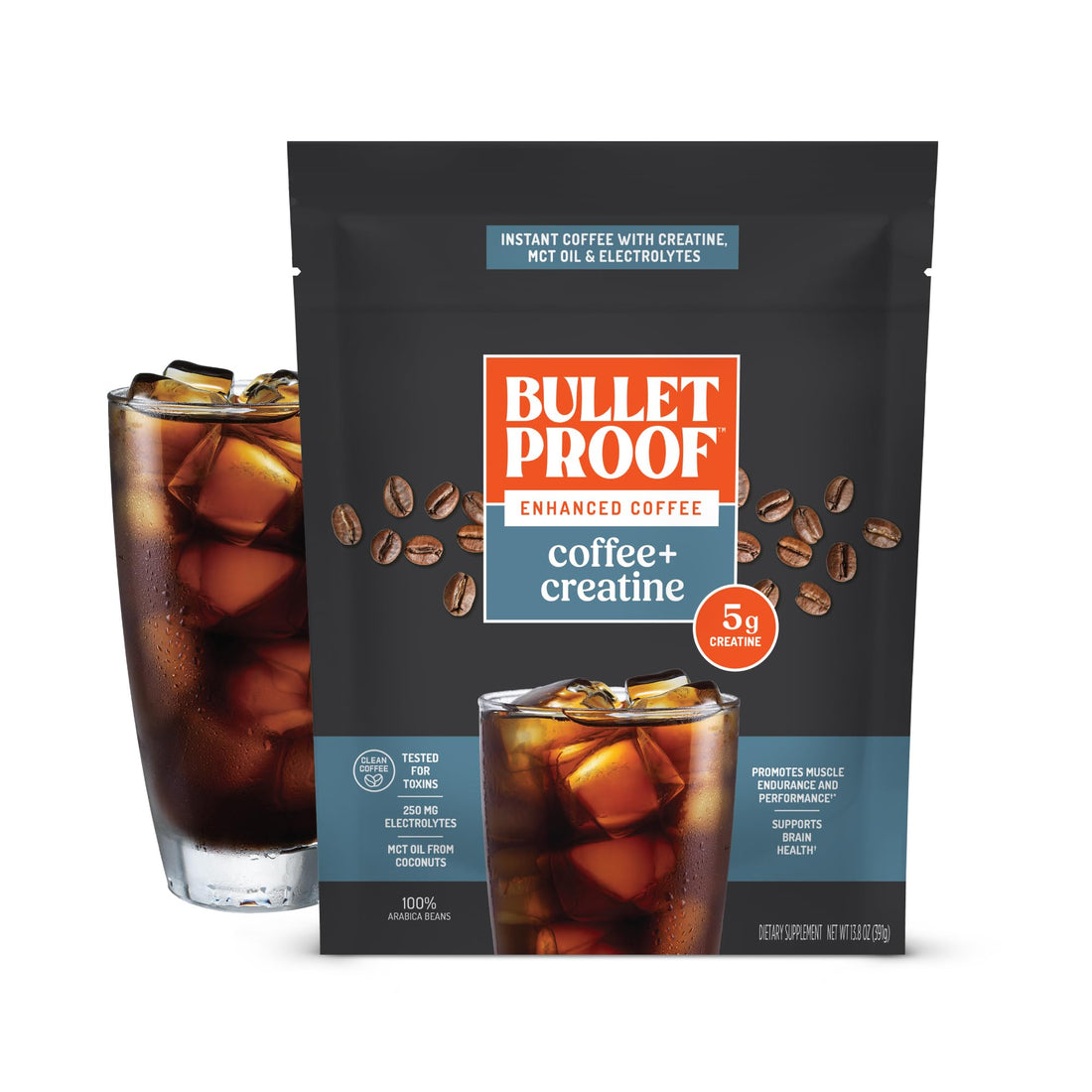 Bulletproof Coffee + Creatine Instant Coffee, 5g Micronized Creatine Monohydrate with Electrolytes & MCT Oil, Clean Toxin-Tested Beans, Energy & Performance Support, 38 Servings Bulletproof buy supplements canada