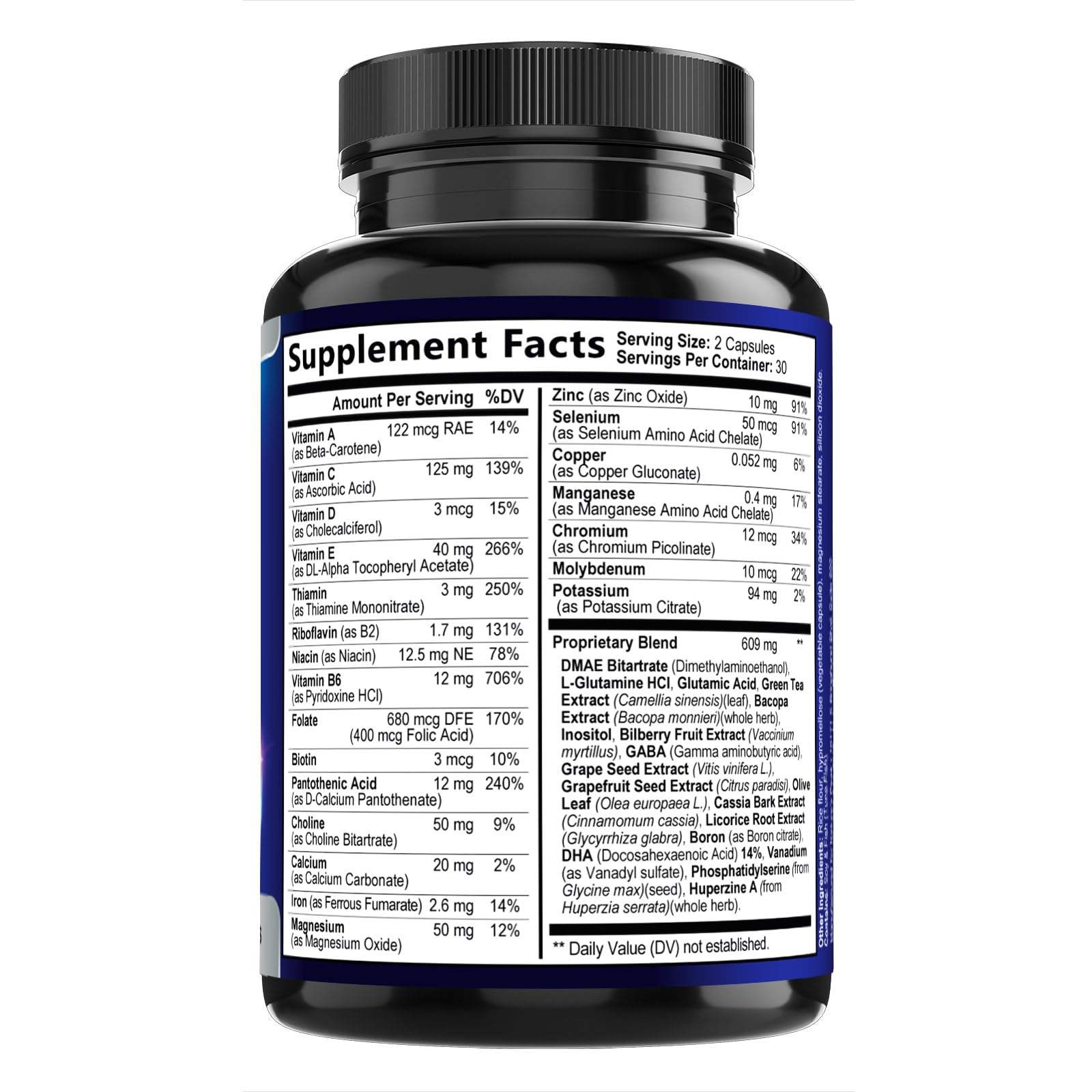 Brain Memory Supplement - 3X Strength Nootropics for Concentration, Clarity & Focus Support - Brain Health Cognitive Vitamins with Bacopa, Phosphatidylserine & DMAE, Brain Booster Pills, 60 Capsules Nature's Peak buy supplements canada