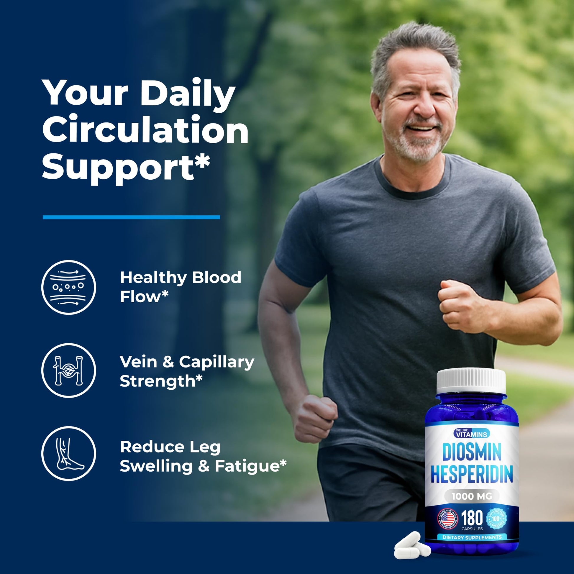 We Like Vitamins Diosmin Hesperidin 1000mg – 180 Capsules – 90 Day Supply - Diosmin and Hesperidin Supplement – Helps to Support Healthy Circulation, We Like Vitamins buy supplements canada