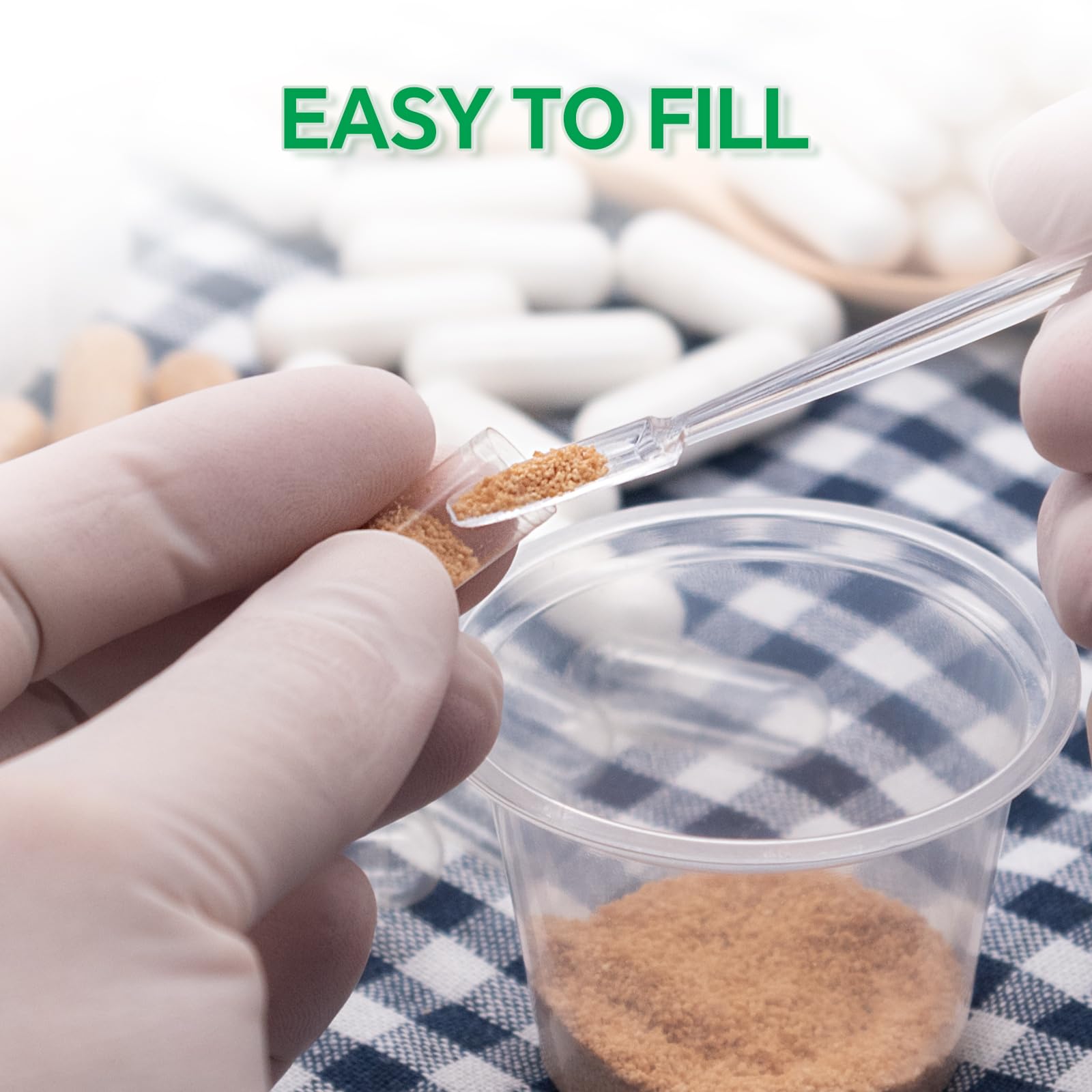 Angtai JN Capsules Size 000 Vegan Empty Plant Based Clear (100 Count) Gluten Free, Non-GMO, Halal Certified Pill Caps Filling Kit with 2 Spoons for Vegetarian DIY Your Own Supplements Angtai JN buy supplements canada