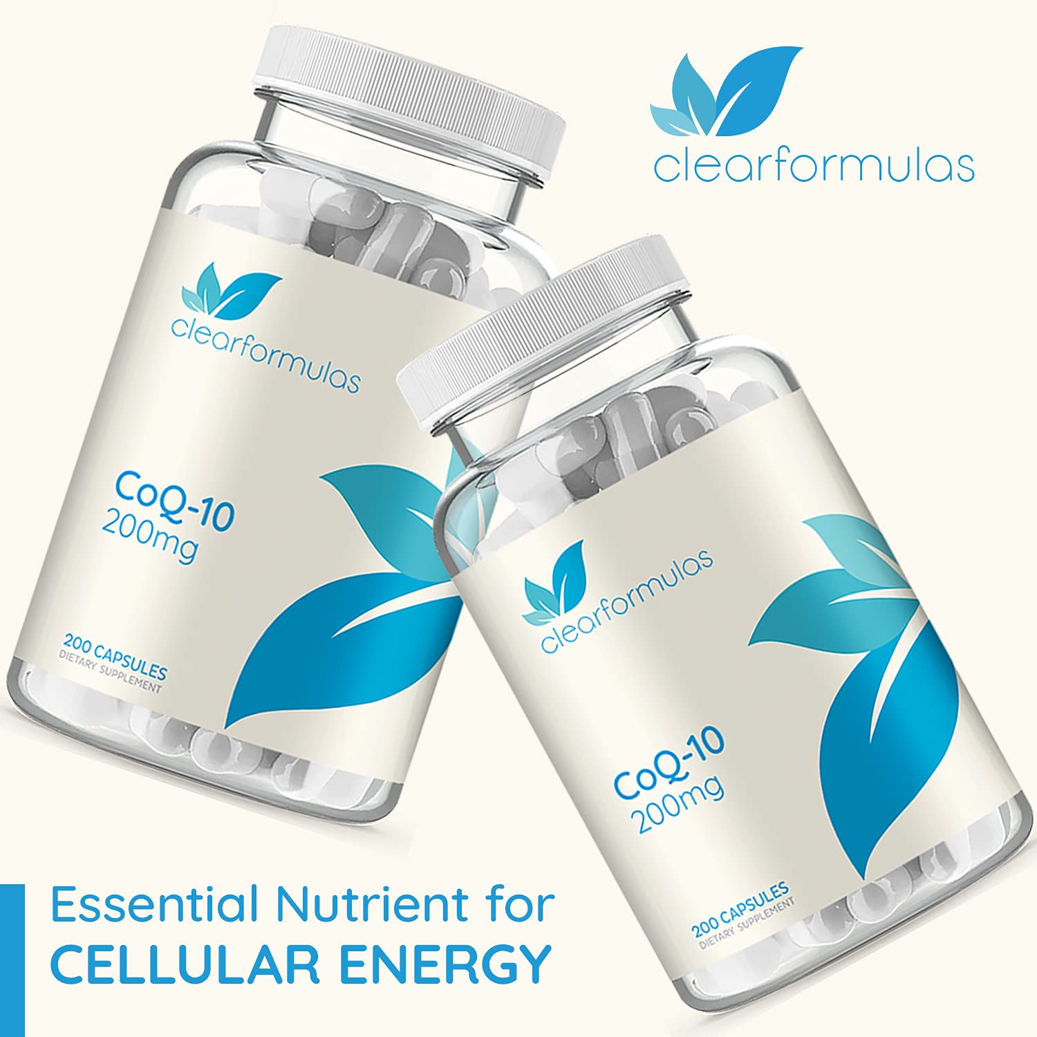 Clear Formulas CoQ10 200mg 200 Capsules Quick Absorption Non-GMO Clear Formulas buy supplements canada