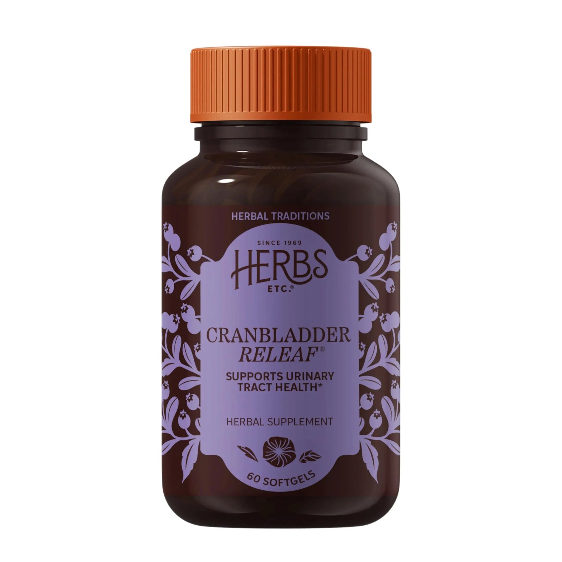 Herbs Etc. CranBladder ReLeaf Softgels - Bladder Health Support - Natural Supplement Formula to Aid Urinary Health & Comfort - Optimal Urinary Support with Cranberry - 60 Softgels (60 Servings) Herbs Etc. buy supplements canada