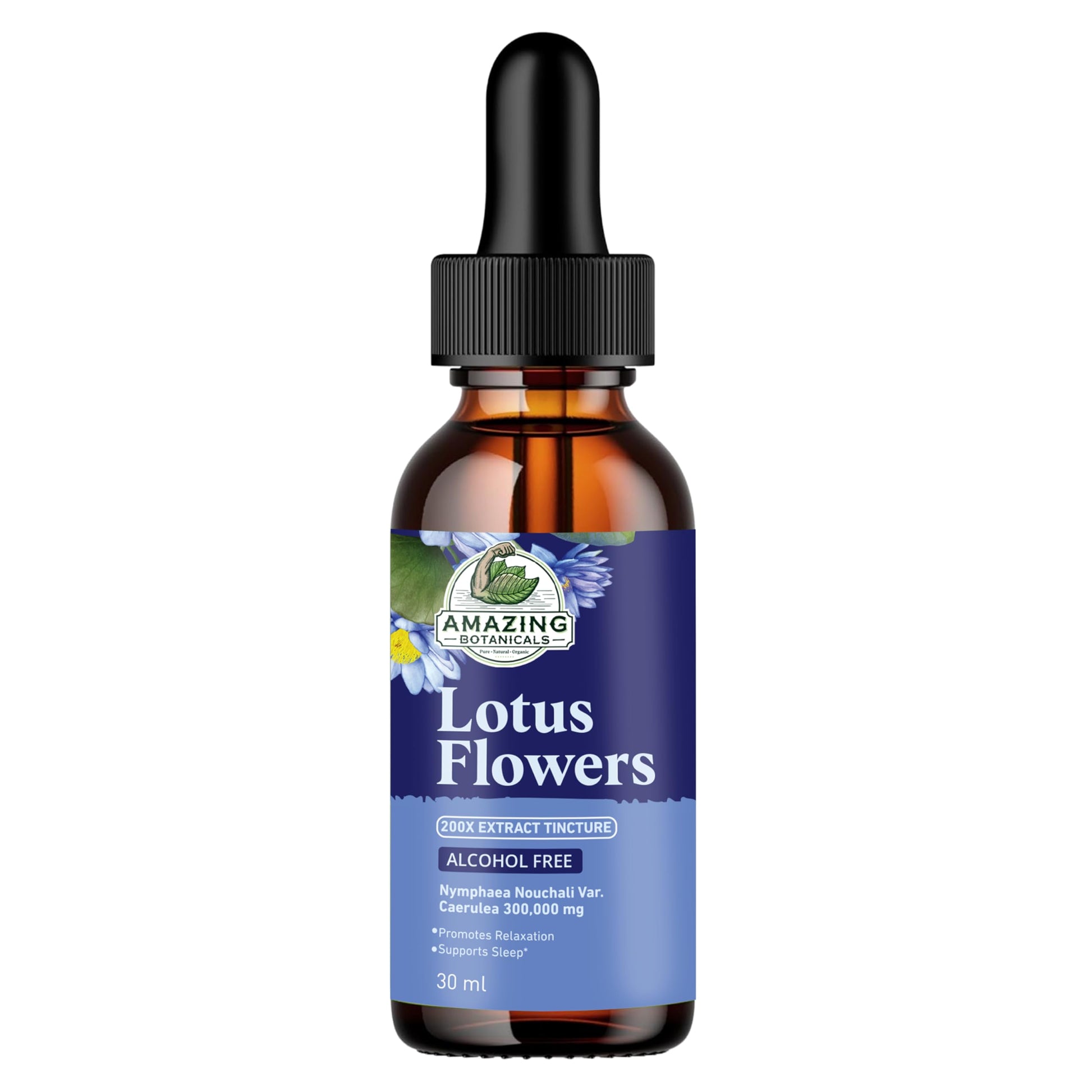 Alcohol-Free Lotus Flowers 200X Herbal Extract Tincture 300,000 mg - 1oz / 30ml Amazing Botanicals buy supplements canada