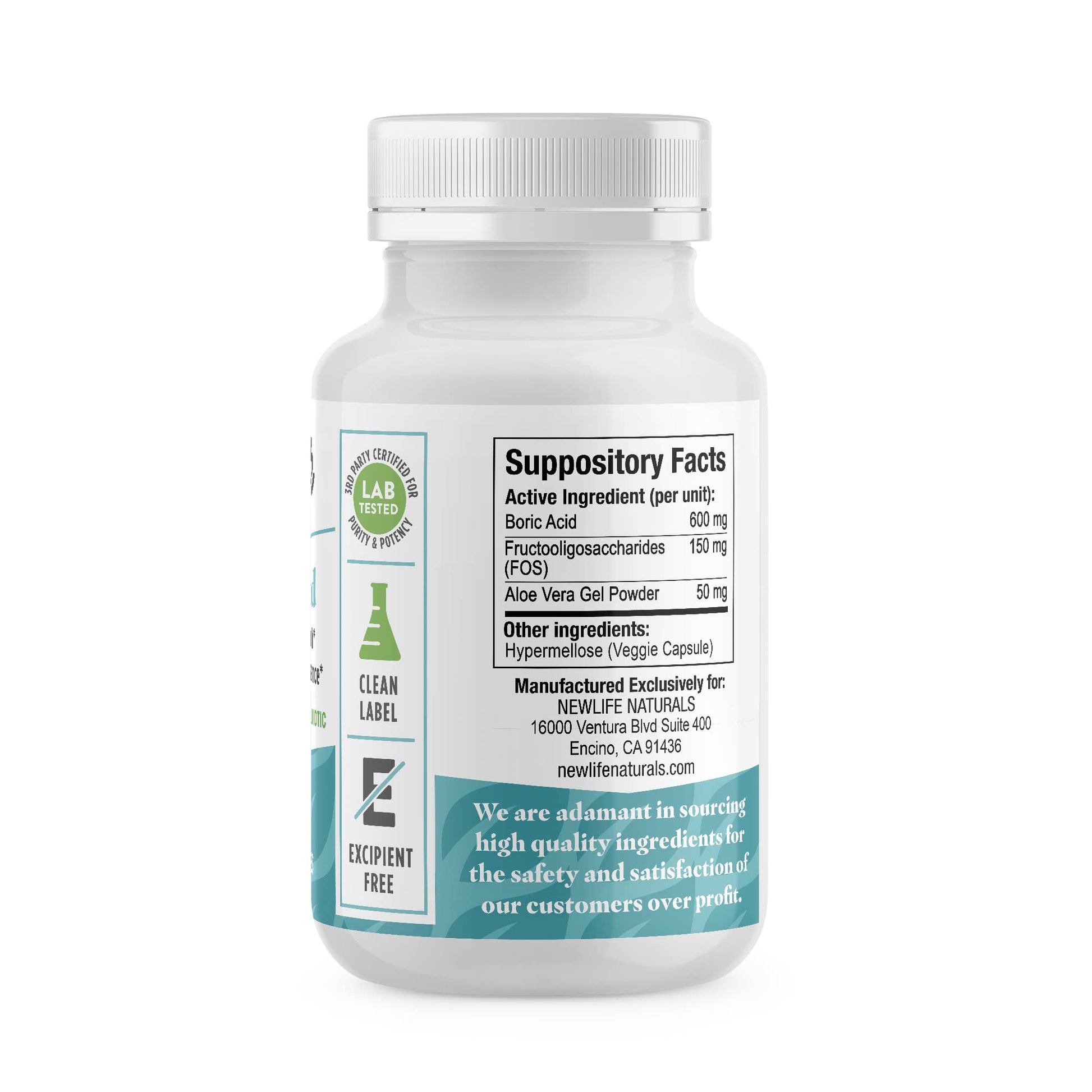 NewLife Naturals Boric Acid Vaginal Suppositories with Aloe Vera & FOS Prebiotic | Women's pH Balance Pills NewLife Naturals buy supplements canada