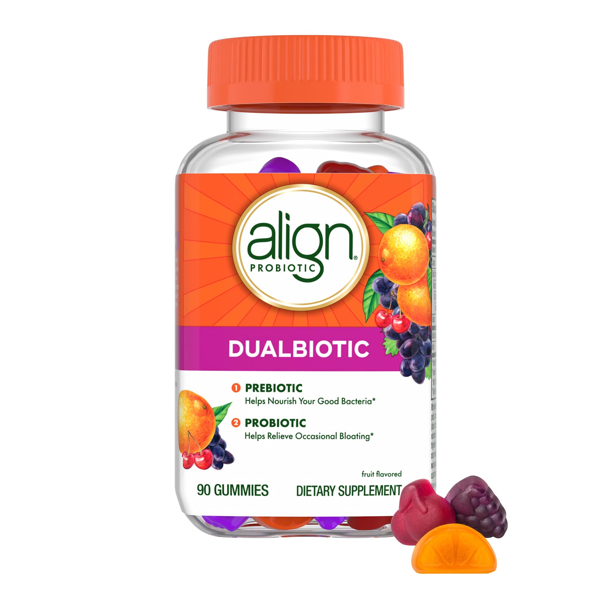 Align Dualbiotic, Prebiotics and Probiotics for Women and Men, Probiotics for Digestive Health, Prebiotics Help Nourish Good Bacteria, Natural Fruit Flavors Align buy supplements canada