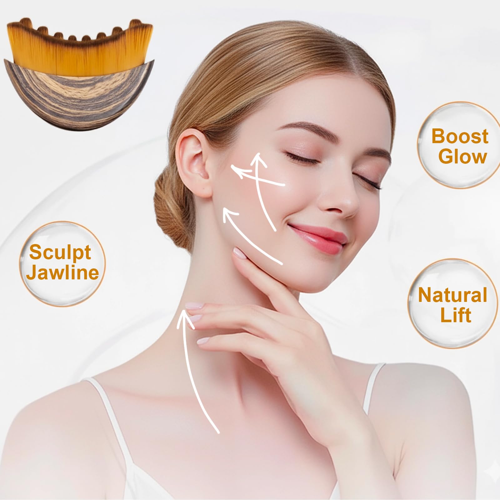 Stainless Steel Gua Sha Tool & Lymphatic Drainage Face Brush Set, TWPER Facial Massage Kit for Jawline Sculpting TWPER buy supplements canada