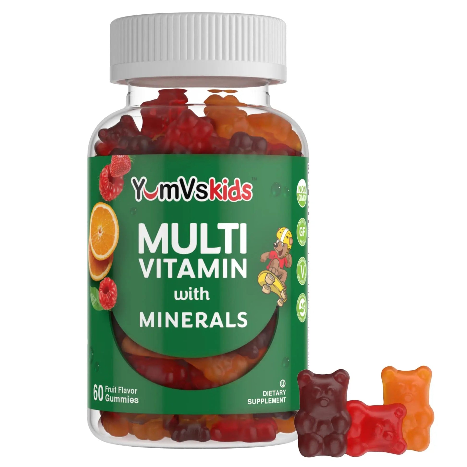 YumVs Kids Multivitamin Gummies - Fruit Flavored Chewable Children's Multivitamin - Kids Vitamins Multivitamin Gummy with 12 Minerals & Vitamins A C D3 E B6 B12 YUM-V'S buy supplements canada