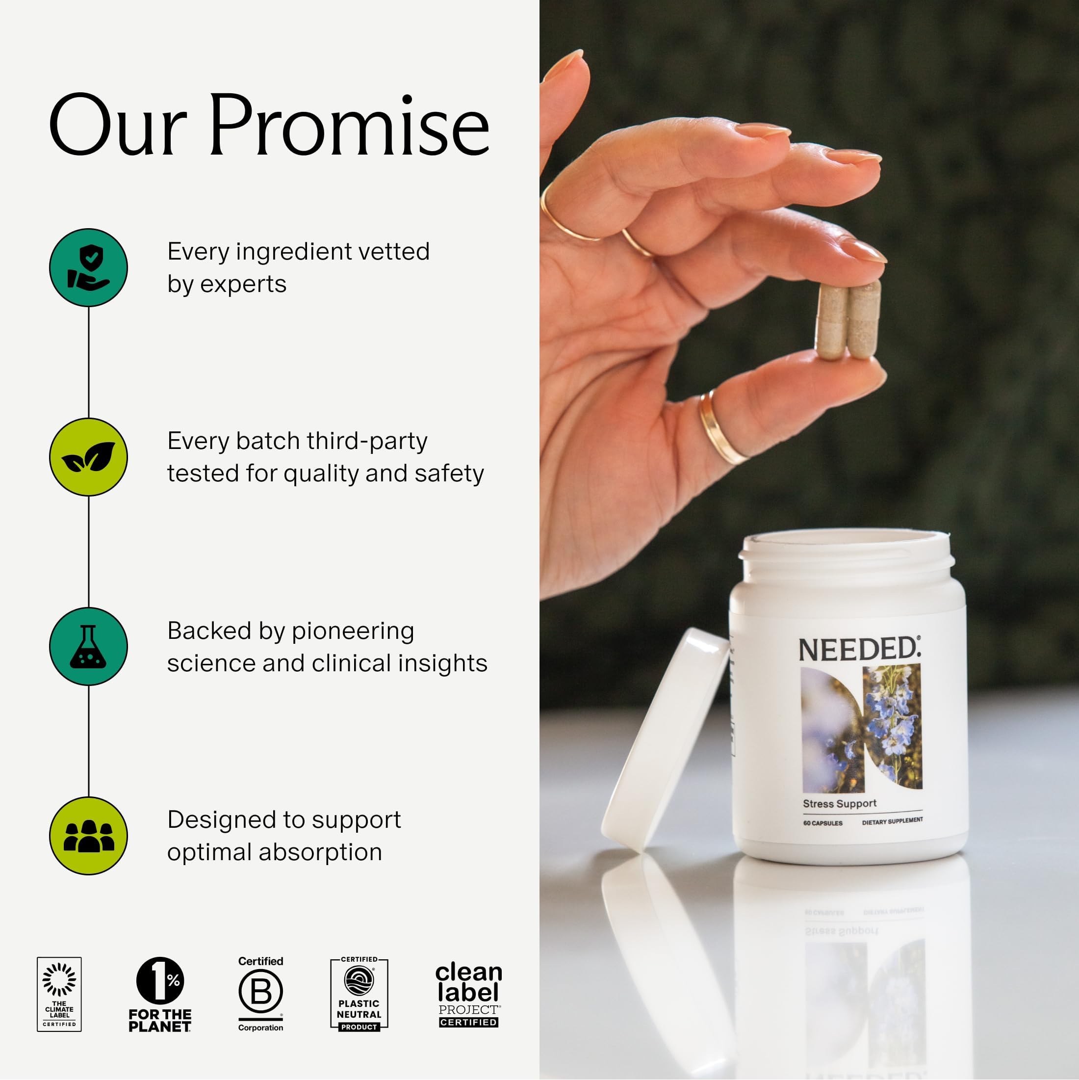 Needed. Stress Support - Herbal Blend Supporting Mood, Energy, and Hormone Balance for Women - Herbal Supplement of Shatavari, Ashwagandha, Rhodiola - Non-GMO - 30 Day Supply - 120 Capsules Needed. buy supplements canada