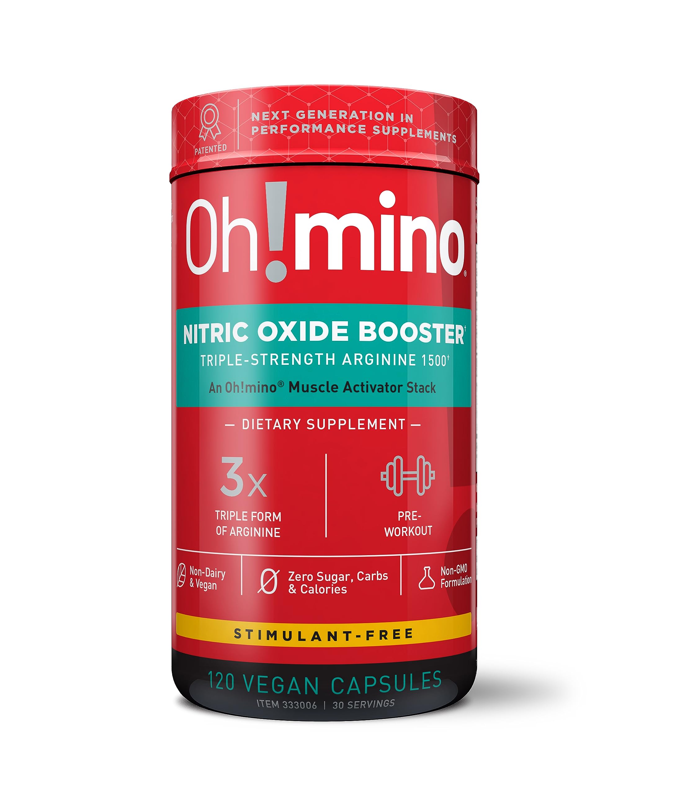 Oh!mino Nitric Oxide Supplement Activator Booster, Triple Strength L-Arginine for Energy Oh!mino buy supplements canada
