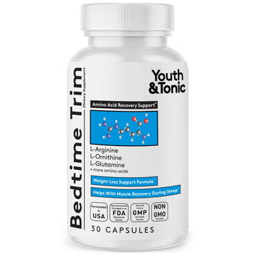 Youth & Tonic PM Bedtime Trim for Lean Appearance & Muscle Definition Support – Nighttime Amino Acids Supplement for Overnight Recovery, Men & Women, 30 Capsules Youth & Tonic buy supplements canada