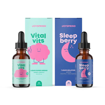 JoySpring Multivitamin & SleepBerry Bundle | Kids Vitamins & Minerals Naturally Sourced, Non-GMO, Non-Alcoholic Liquid Formula, Immunity Health Support | JoySpring buy supplements canada