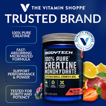 BodyTech Creatine Monohydrate Powder a Micronized a Fruit Punch (11.64 Oz./55 Servings) BodyTech buy supplements canada